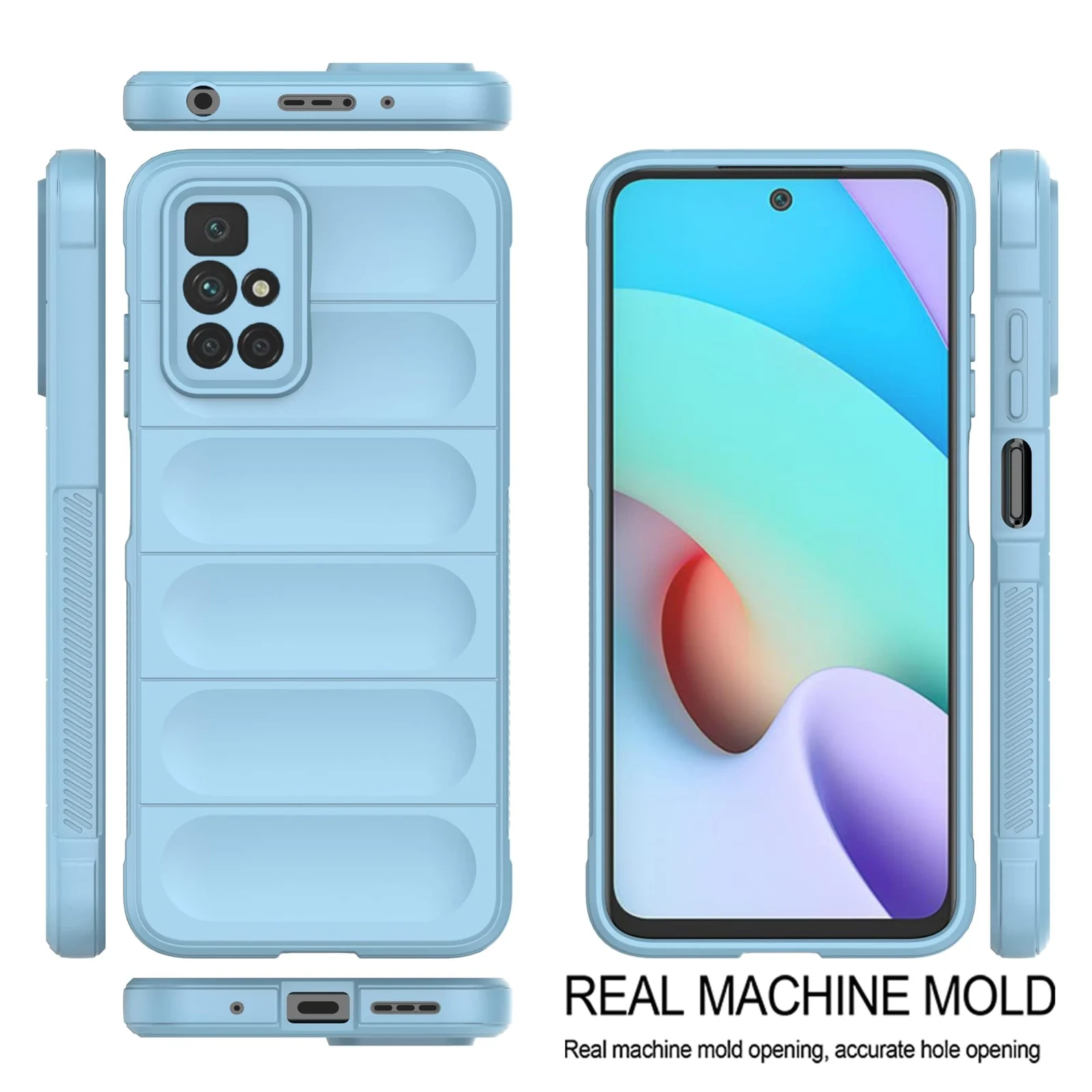 DL3 Mobilak Flexible Silicone and TPU Protective Case with Camera Protection for Xiaomi Redmi 10 4G / Redmi 10 2022 - Baby Blue