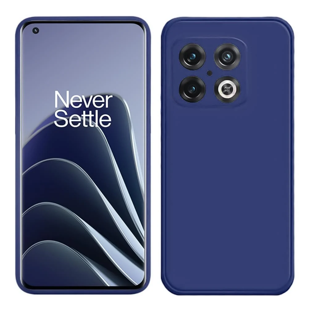 DL3 Mobilak OnePlus 10 Pro Case, Soft Flexible Silicone Gel Rubber Bumper Cover, Full Body Shockproof Protective Phone Case - Blue