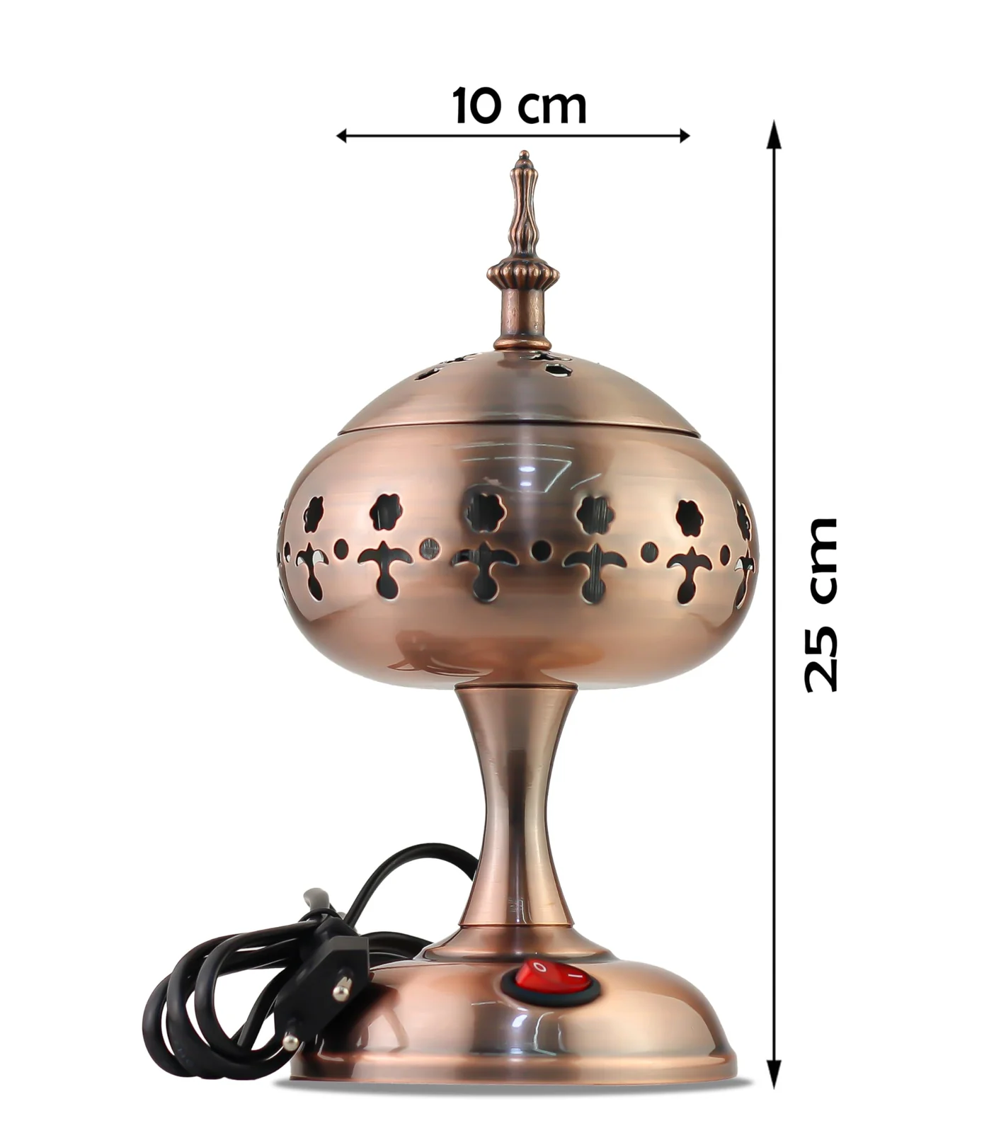 Mobigon Arabian Electric Incense Burners metal Vintage Arabic Burner, Middle Eastern Incense Holder- Electric Incense Burner Bakhoor Suitable For Arabian Oud, Home, Hotel Decor - Style 14