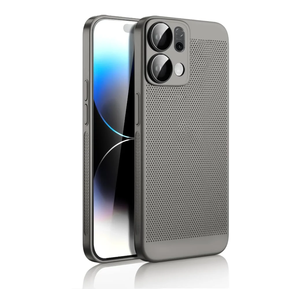 Oppo Reno14 Heat Dissipation Case with Built-in Camera Lens Protector — DL3 Mobilak Protective Phone Case for OPPO Reno14, Supports wireless charging, Camera protection, Shock-absorbing protection