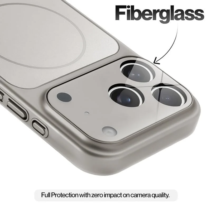 DL3 Mobilak MagSafe-Compatible Magnetic Case for iPhone 17 Pro with Camera Protection and Shockproof Design - Steel Grey