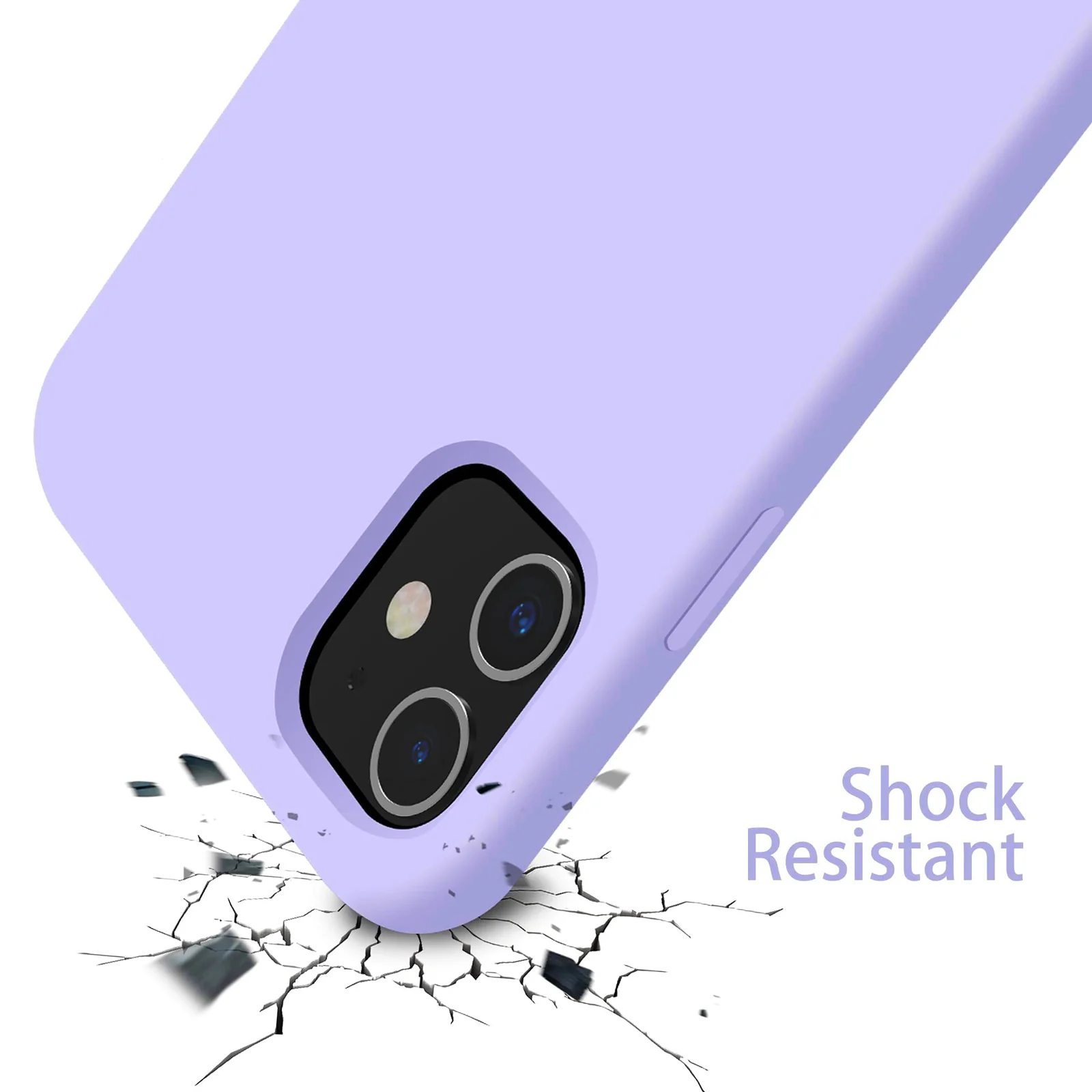 DL3 Mobilak Liquid Silicone Protective Case for iPhone 11 (6.1 Inch) with Camera Protection and Microfiber Lining - Light Purple