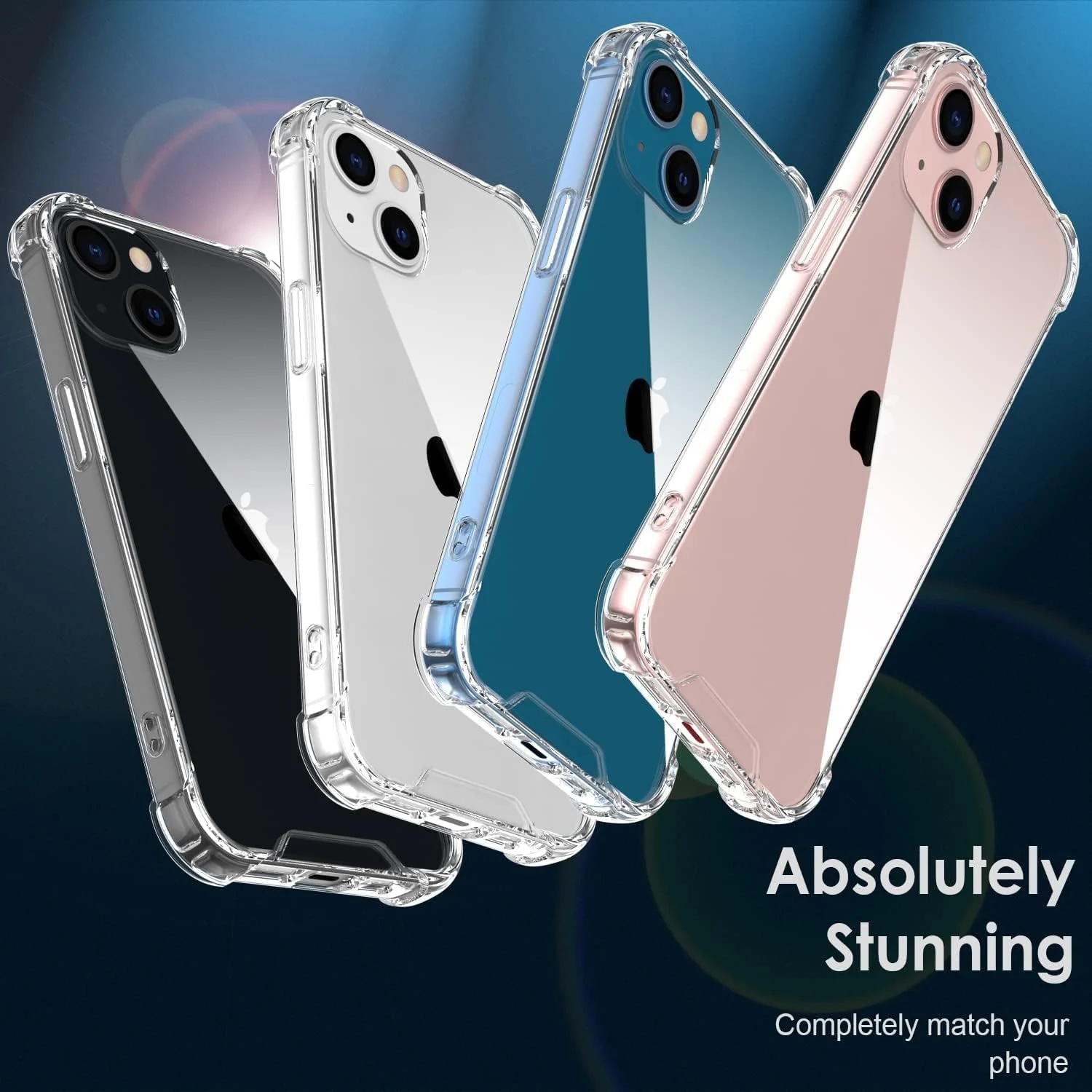 DL3 MOBILAK Case Compatible with iPhone 13, Cover Silicone Transparent TPU Gorilla Anti-shock Shockproof Corners - Clear