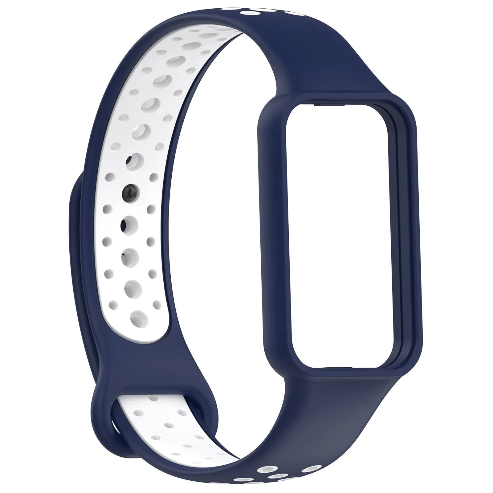 DL3 Mobilak Smart Watch Strap for Xiaomi Redmi Band 2, Sport Silicone Watch Band Wrist Strap, Replacement Bracelet Wristband Wrist Strap for Xiaomi Redmi Smart Band2 Accessories - Blue White