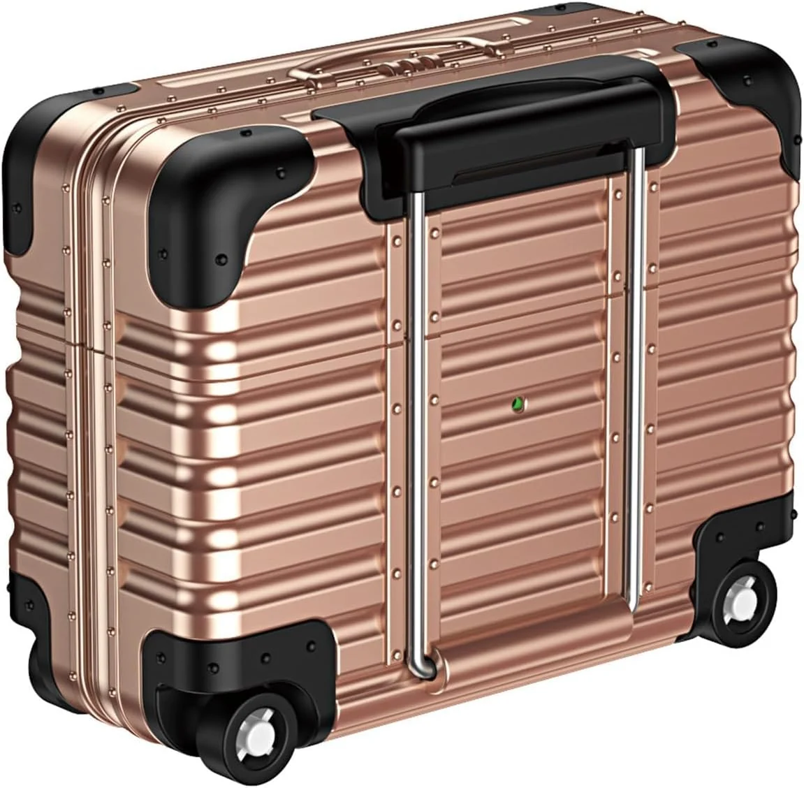 MOBIGON Suitcase-Style Hard Earbuds Case with Keychain for Apple AirPods Pro 3 (2025), Rose Gold