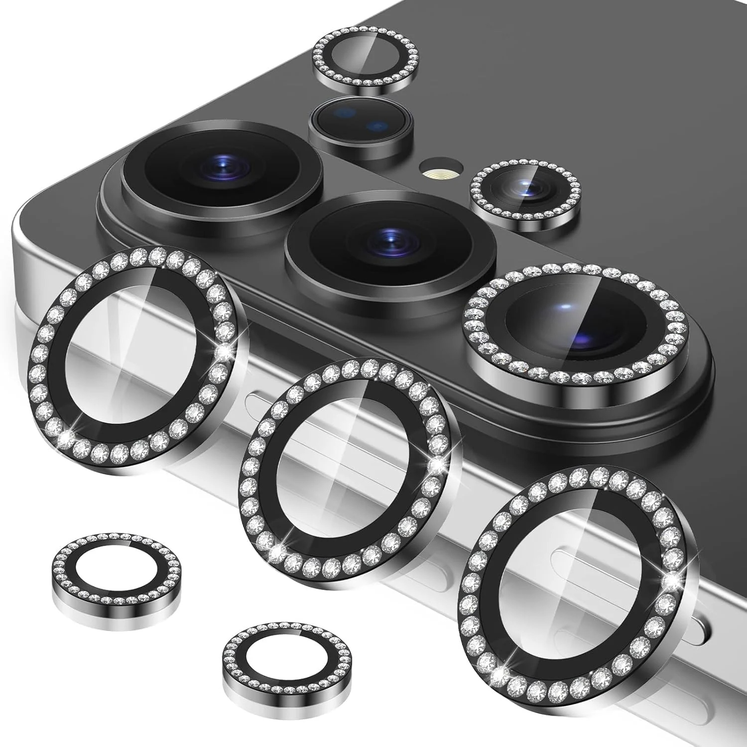 DL3 MOBILAK Individual Ring Camera Lens Protector for Samsung Galaxy S26 Ultra, Diamond Black