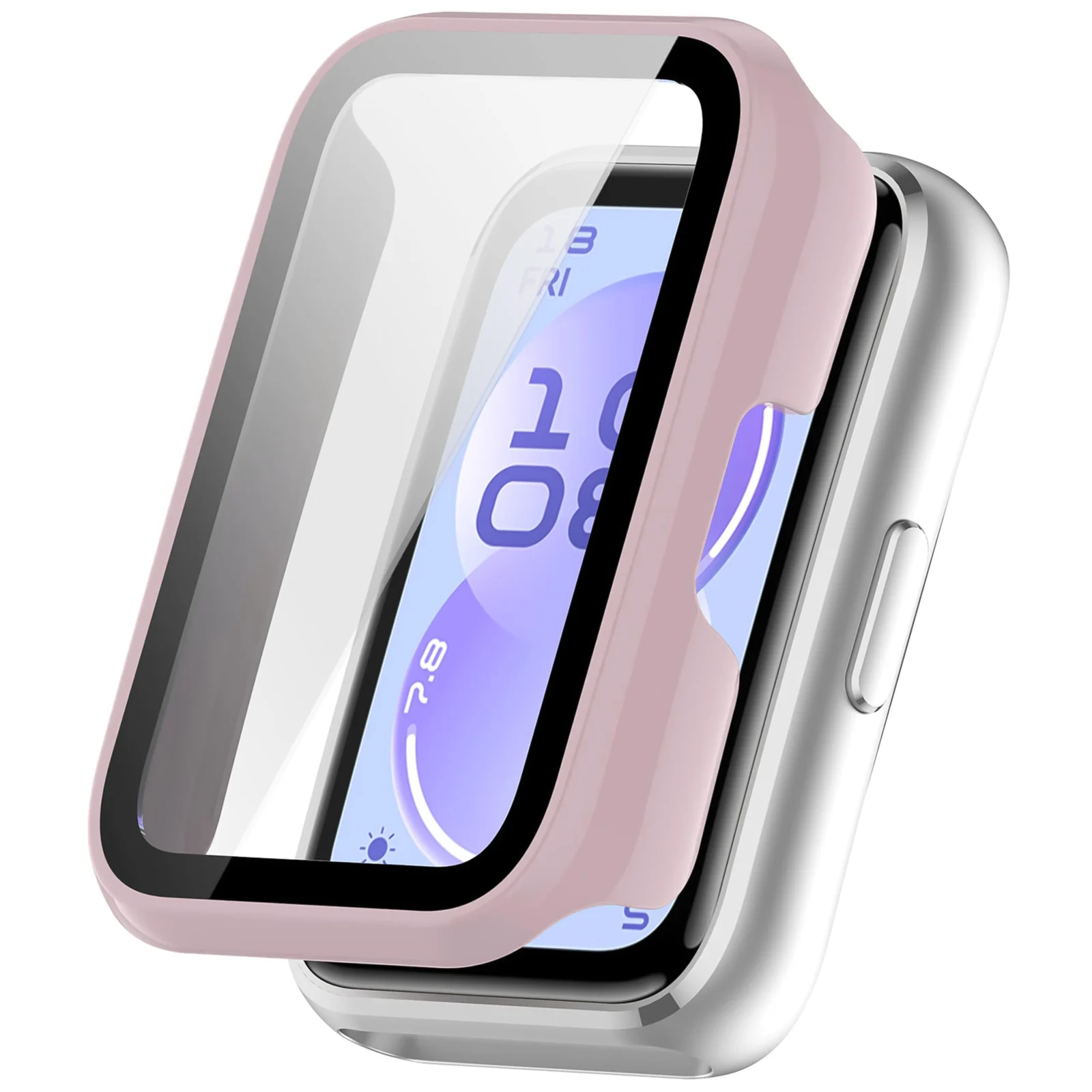 DL3 Mobilak Case with Screen Protector for Huawei Band 11, Bumper Full Coverage Hard PC Overall Protective Cover, Built-in Tempered Glass Film High Sensitivity For Huawei Band 11