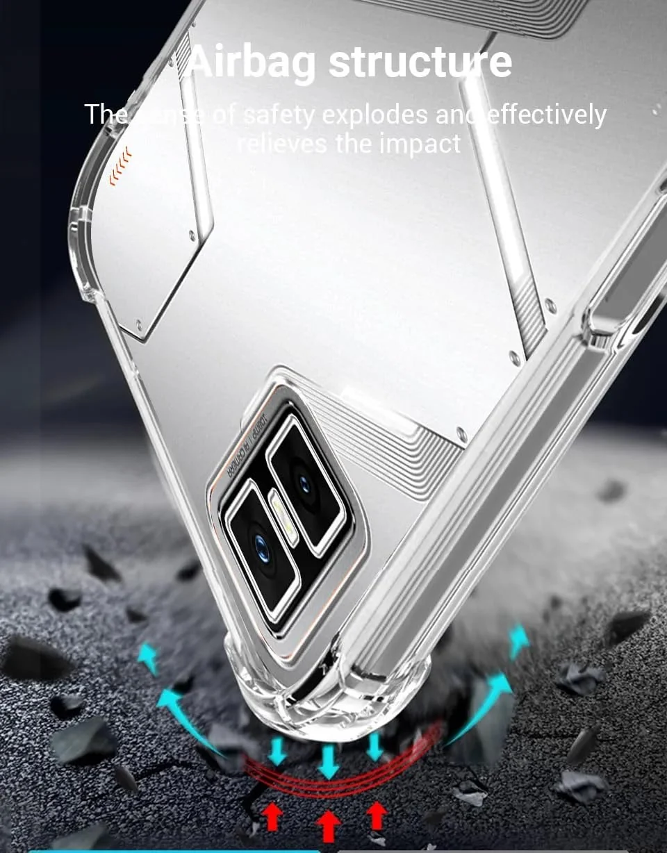 DL3 Mobilak Case Compatible with Infinix GT 30 Pro, Cover SiliconeTransparent TPU Gorilla Anti-shock Protector Camera Shockproof Corners - Clear