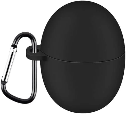 DL3 Mobilak Silicone Case Compatible with Huawei Freebuds 5 Earbuds, Soft Silicone Protective Case Cover, Shockproof Sleeve with Carabiner - Black