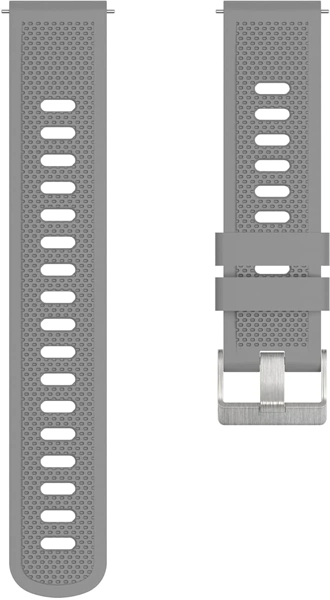 DL3 Mobilak Silicone Buckle Band 22MM Strap For Xiaomi Redmi Watch 5 Active/5 Lite/Samsung Galaxy Watch 3 45mm/Watch 46mm/Gear S3/For Huawei watch GT5 GT4 GT3 GT2 GT 46MM/GT2E/GT2 Pro/GT 3 Pro/GT5 Pro - A.Gray
