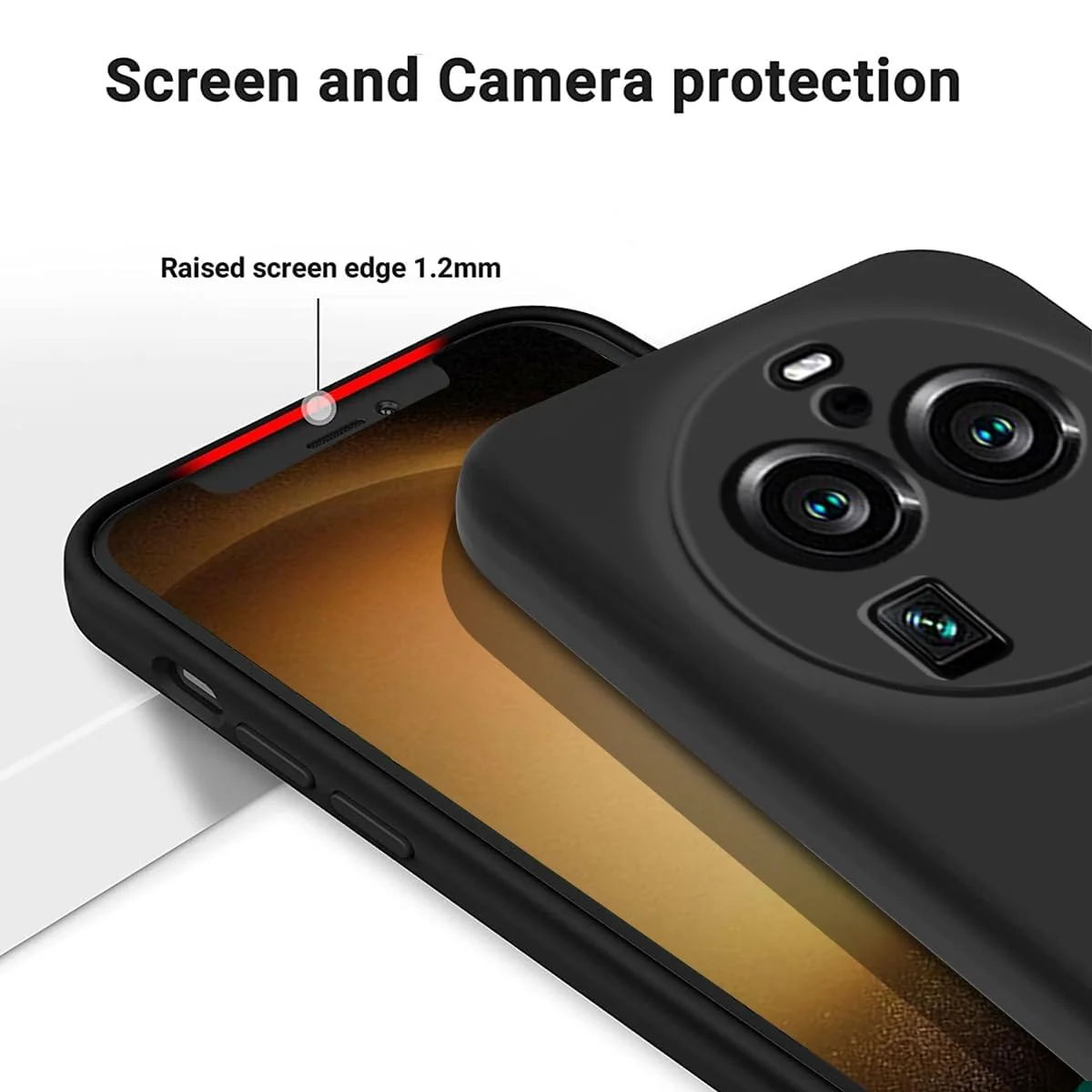 DL3 Mobilak Silicone Protective Case for OPPO Find X6 Pro - Black