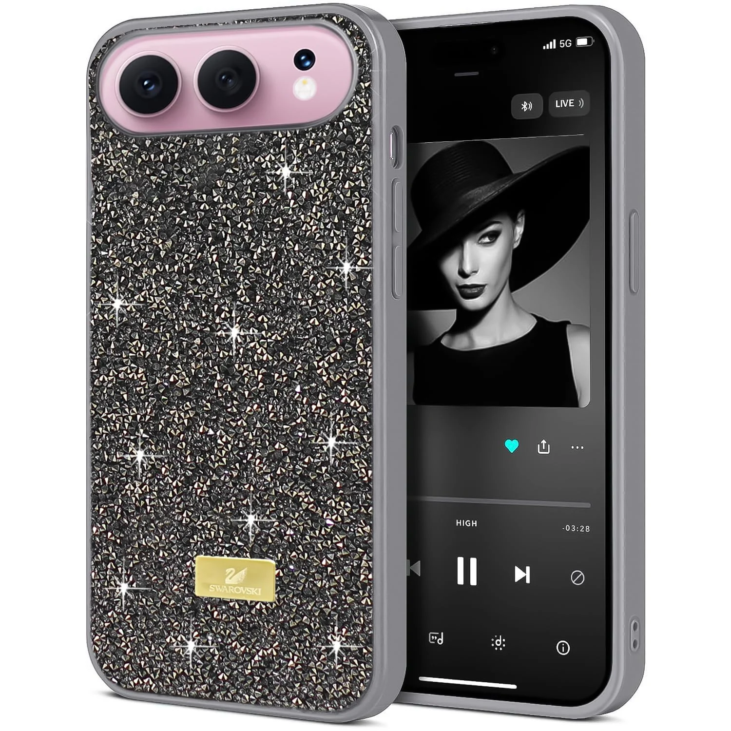 DL3 Mobilak Glitter Protective Case for Honor 500, Supports wireless charging, Shock-absorbing protection, Scratch-resistant surface