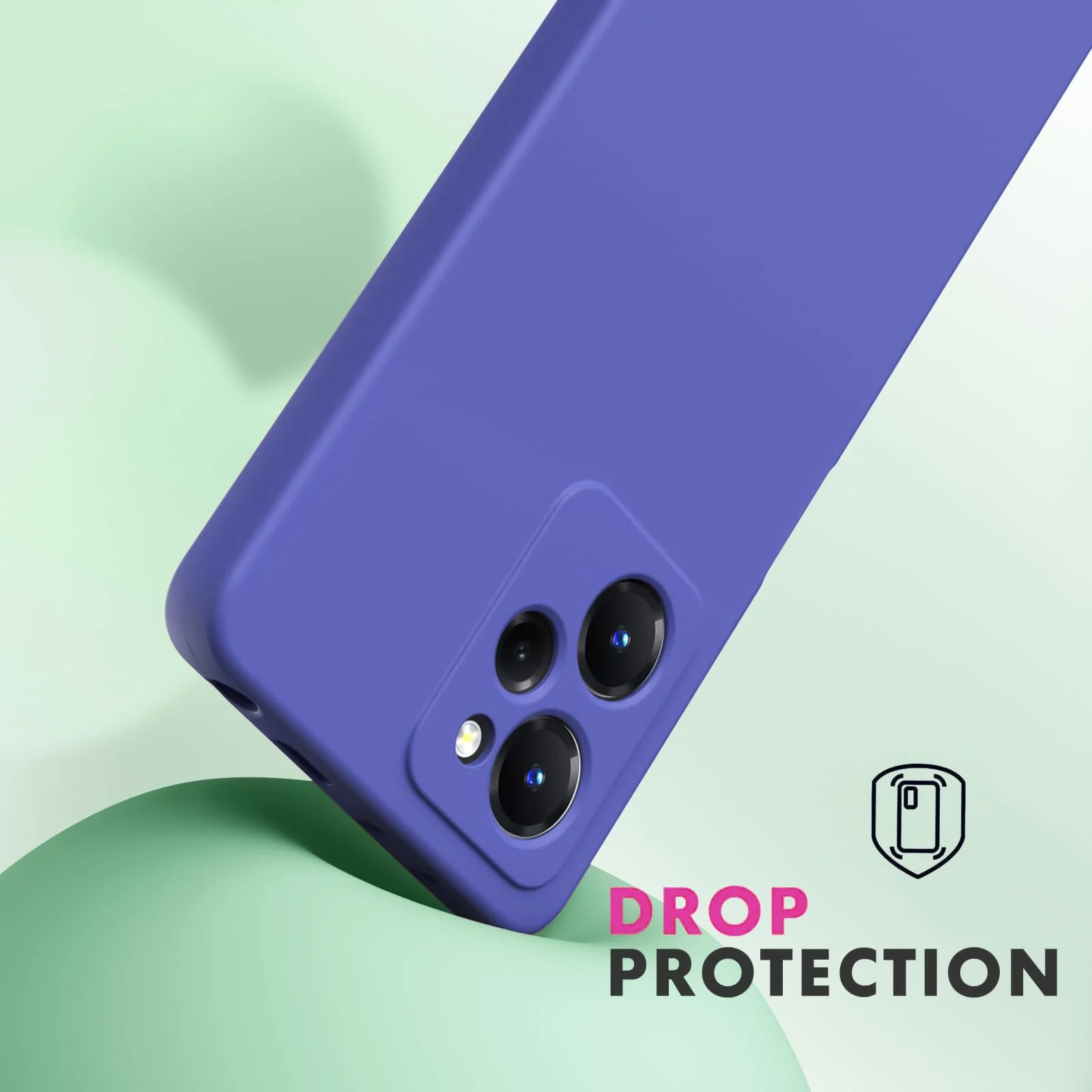 DL3 Mobilak POCO X5 Pro 5G Case, Soft Flexible Silicone Gel Rubber Bumper Cover, Full Body Shockproof Protective Phone Case - Light Blue