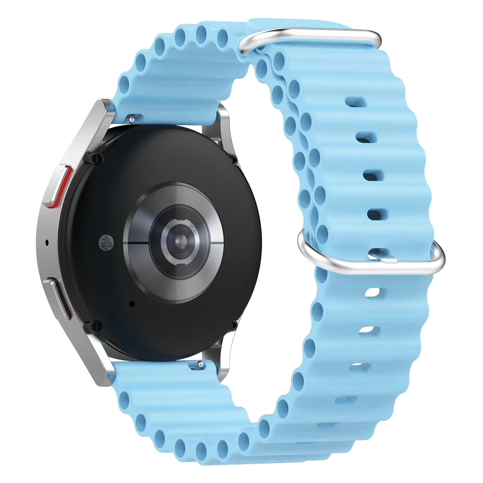 DL3 Mobilak 22mm Ocean Band for Samsung Galaxy Watch 3 45mm/Watch 46mm/Gear S3/For Huawei watch GT4 GT3 46MM/ Watch 3/4/GT2E/GT2 Pro/GT GT2 46MM/Amaz fit GTR 4/3/3Pro/2/2e, Adjustable Silicone Sport Loop Strap - Sky Blue