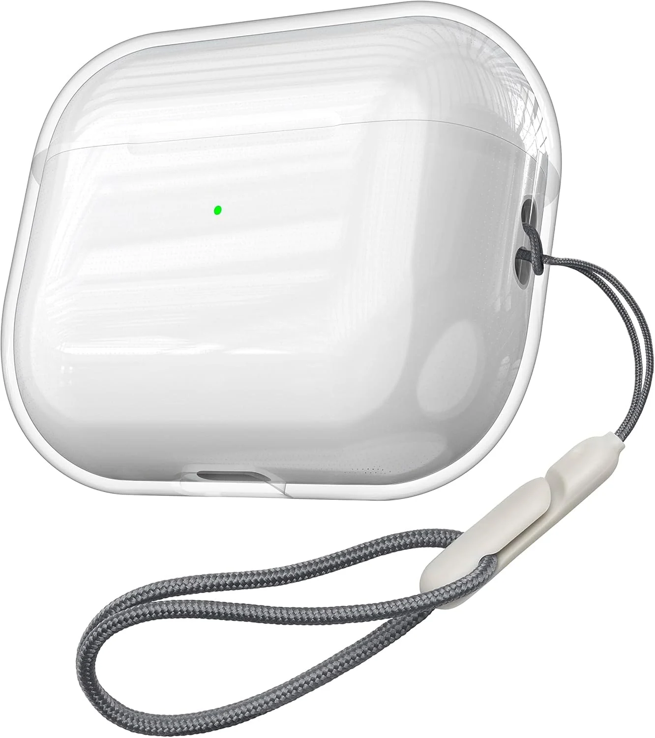 DL3 Mobilak AirPods Pro 3 Case Soft TPU Protective Cover [Front LED Visible][Anti-Yellowing], TPC Protective Case With Lanyard, Compatible with AirPods Pro 3nd Generation - Clear