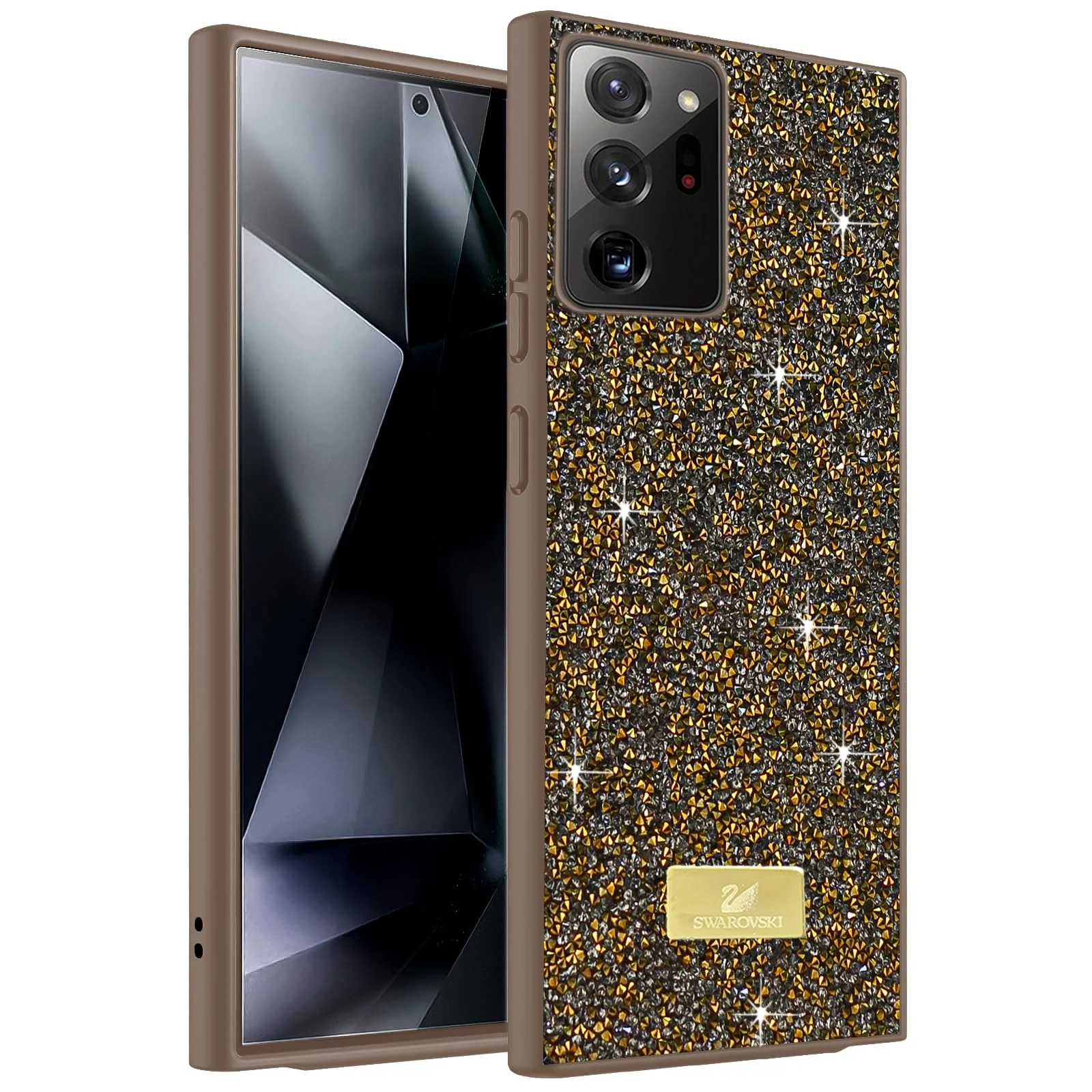 Case For Samsung Galaxy Note 20 Ultra Case Glitter, Sparkle Diamond Crystal Bling Case with Bling, Ultra Thin Lightweight Full Body Shockproof Anti-Scratch Protective Cover - Black