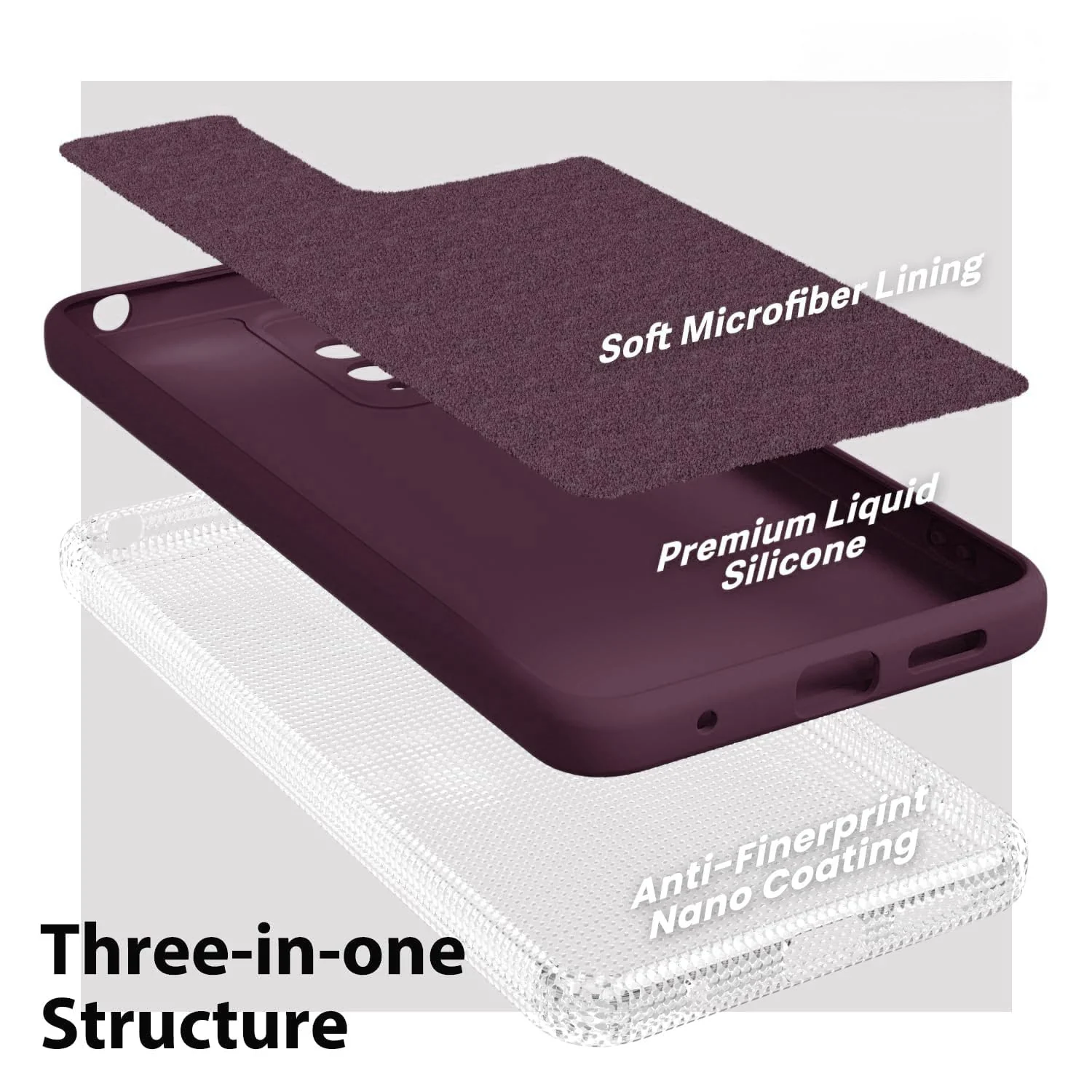DL3 Mobilak Liquid Silicone Protective Case with Soft Microfiber Lining with Full Camera Protection for OPPO Reno 8 4G / Reno 7 4G / F21 Pro 4G / F21S Pro 4G - Wine Red