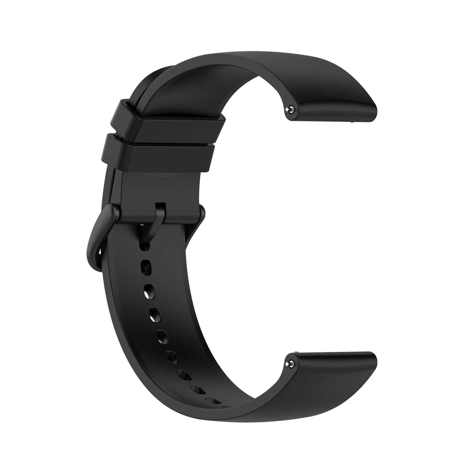 DL3 Mobilak Silicone Buckle Band 22MM Strap For Xiaomi Redmi Watch 5 Active/5 Lite/Samsung Galaxy Watch 3 45mm/Watch 46mm/Gear S3/Huawei watch GT5 GT4 GT3 GT2 GT 46MM/GT2E/GT3 Pro GT 5 Pro - Black