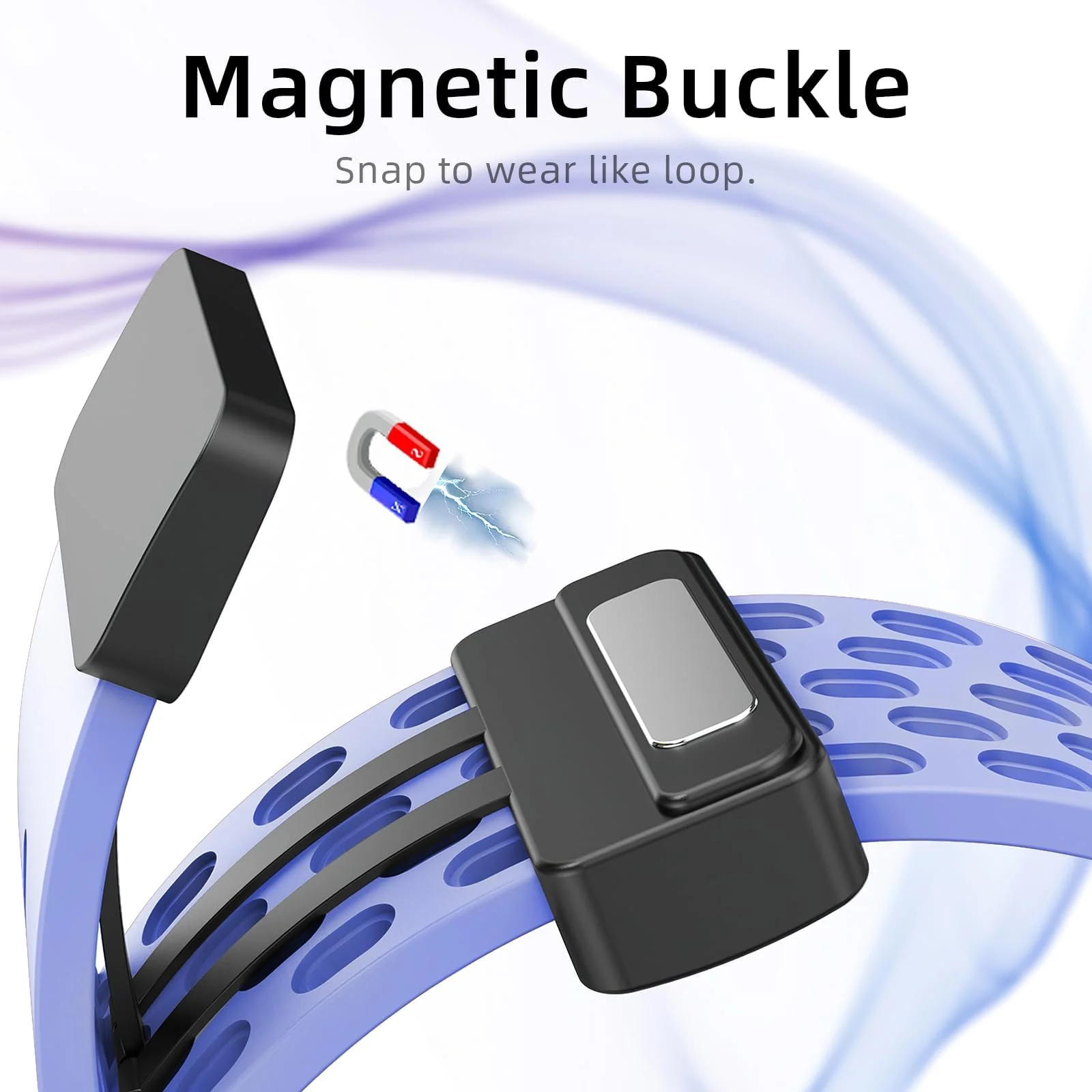 DL3 Mobilak Magnetic Bands for Apple Watch Band 41mm 40mm 38mm, for Women Men, Soft Silicone Magnetic Buckle Breathable Sport Watch Strap for iWatch Series SE 8 7 6 5 4 3 2 1 (Lilac) - Lilac Purple