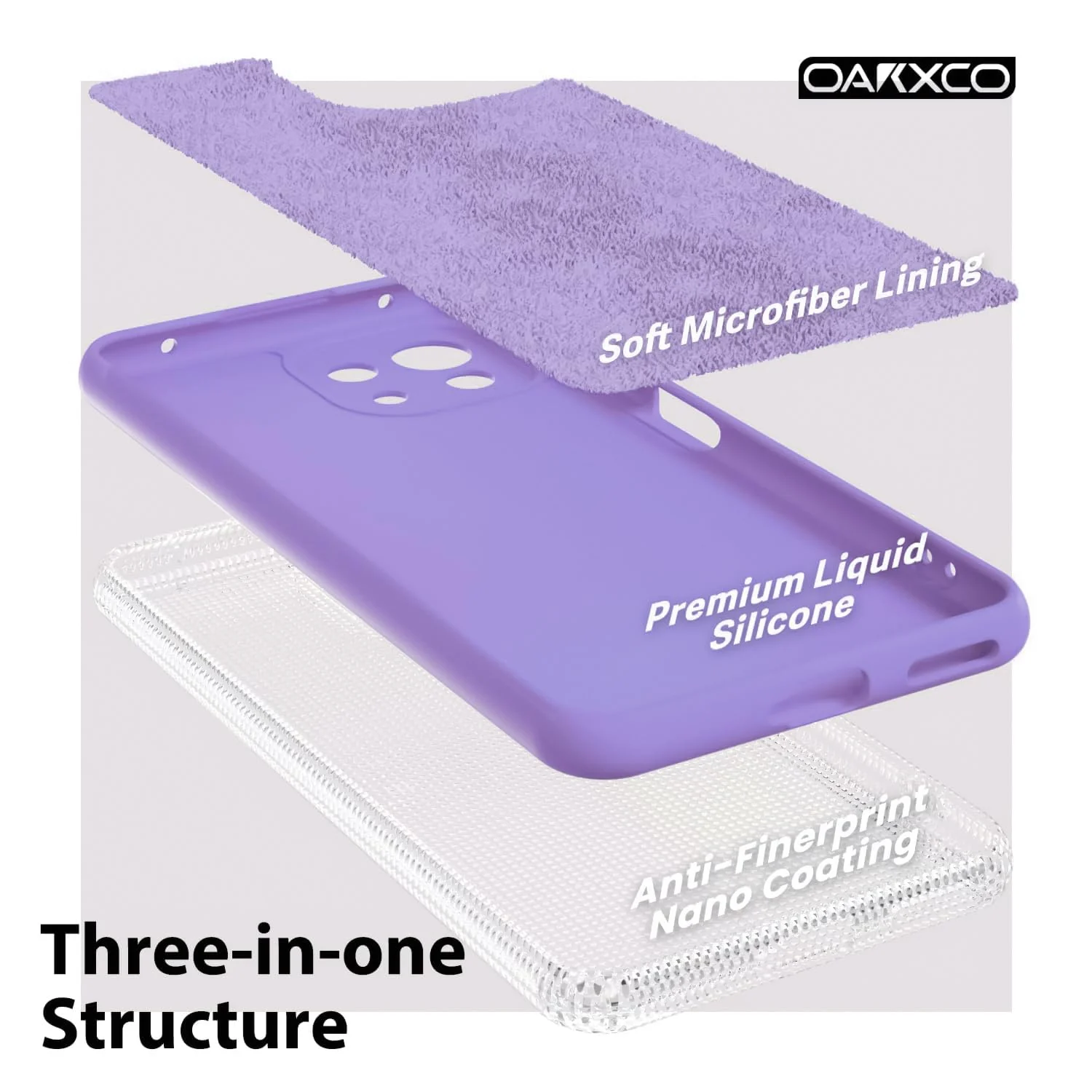 DL3 Mobilak Liquid Silicone Protective Case with Soft Microfiber Lining with Full Camera Protection for Xiaomi Mi 11 Lite 4G / 5G & Mi11 Lite 5G NE - Light Purple