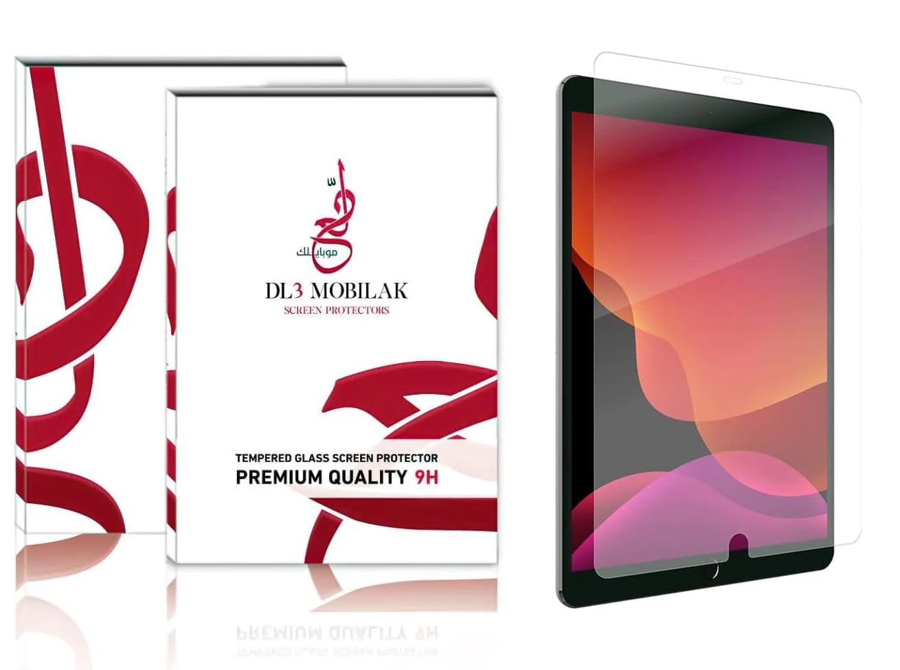 DL3 Mobilak Screen Protector For iPad 10.2-Inch (9th/8th/7th Generation, 2021/2020/2019) Tempered Glass Film [HD Crystal ] [Easy Installation] [Scratch Resistant] [9H Hardness] - Clear