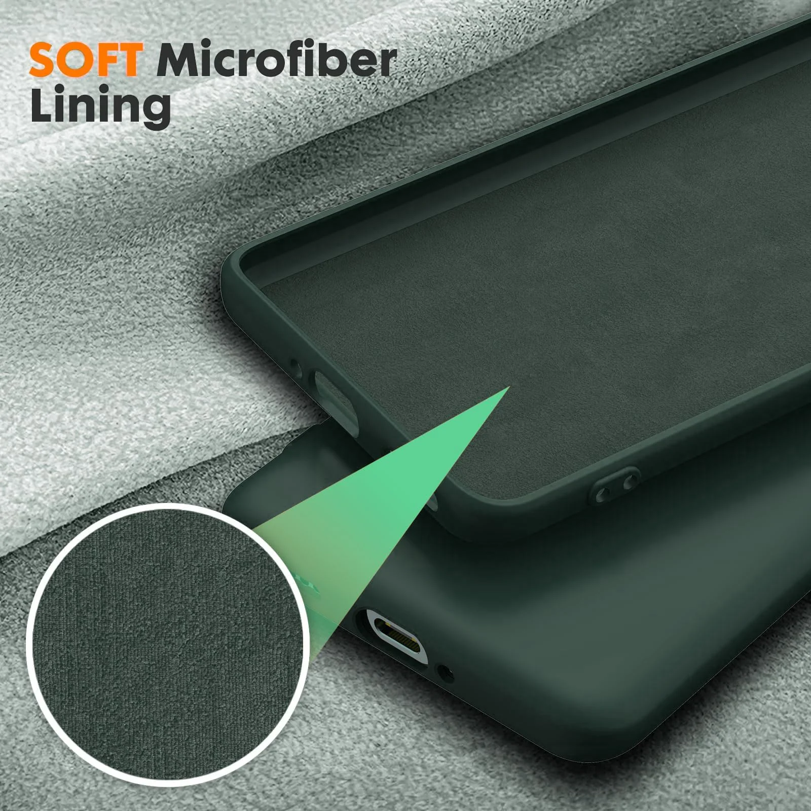 DL3 Mobilak Liquid Silicone Case for Honor 200 5G, Not compatible with MagSafe, Supports wireless charging, Camera protection - Green