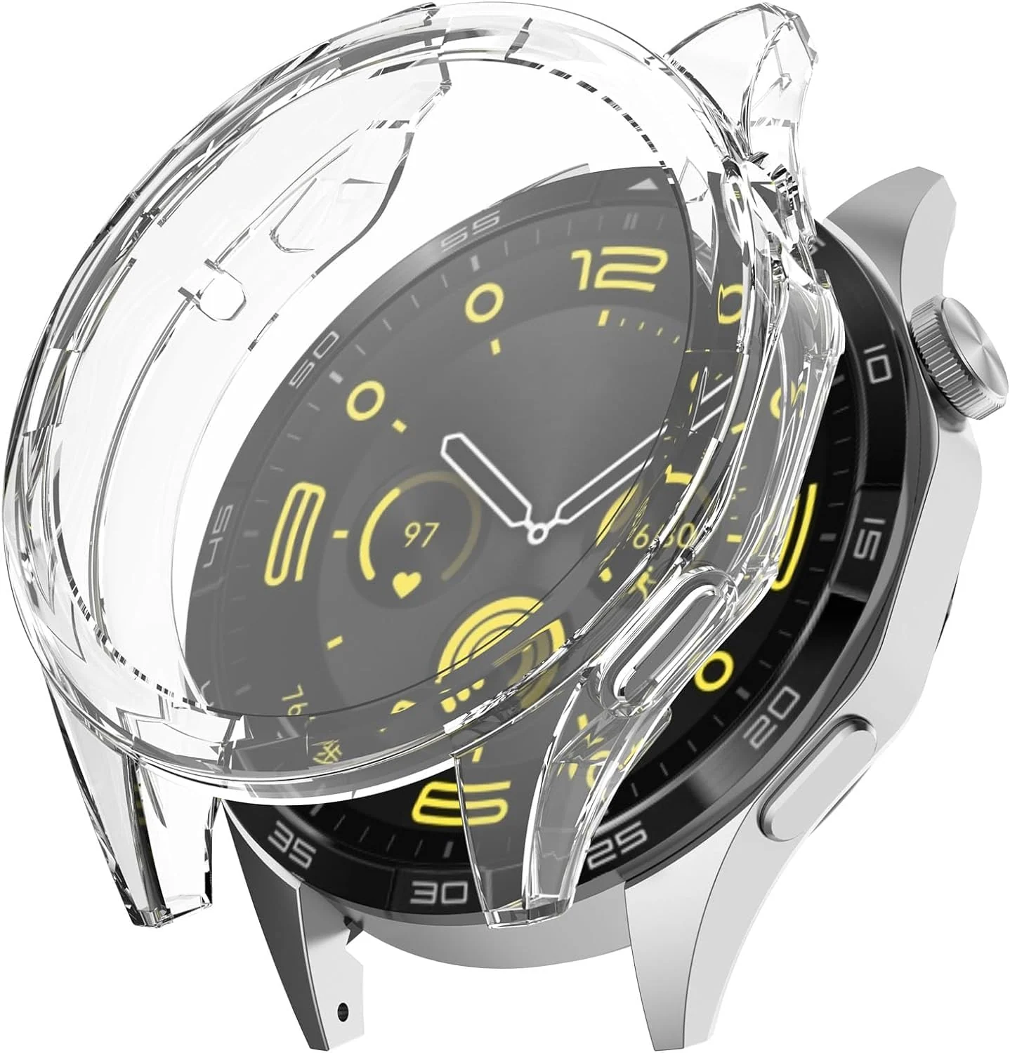 DL3 Mobilak Case Compatible with Huawei Watch GT4 46MM Case All-Around Screen Protector Watch Soft TPU Shockproof Cover Slim Guard Thin Bumper Shell Protector - Clear