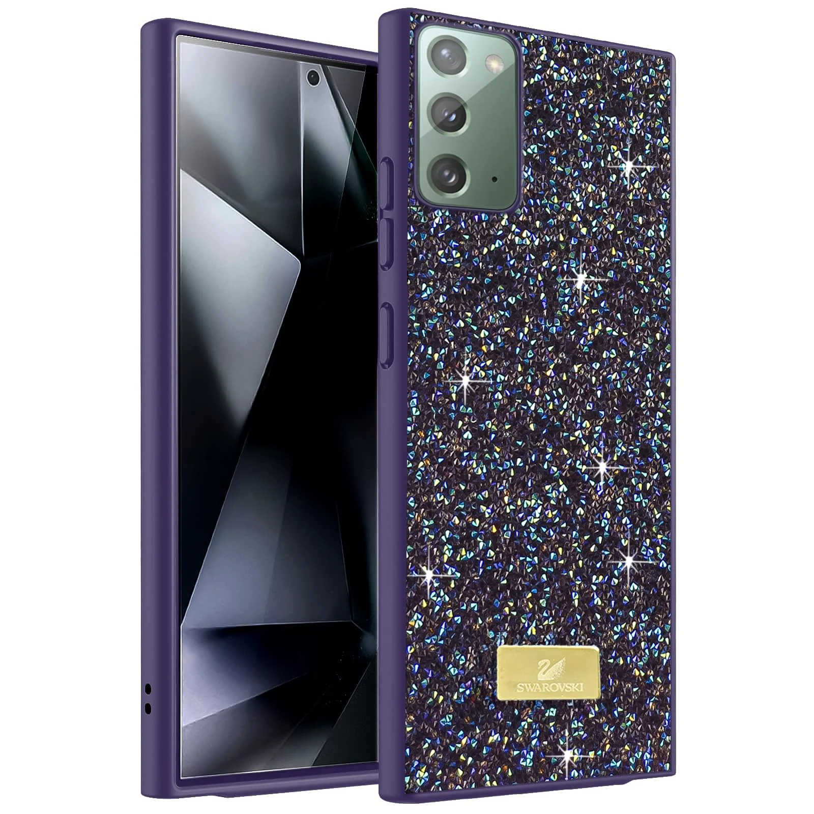 Case For Samsung Galaxy Note 20 5G Case Glitter, Sparkle Diamond Crystal Bling Case with Bling, Ultra Thin Lightweight Full Body Shockproof Anti-Scratch Protective Cover - Black