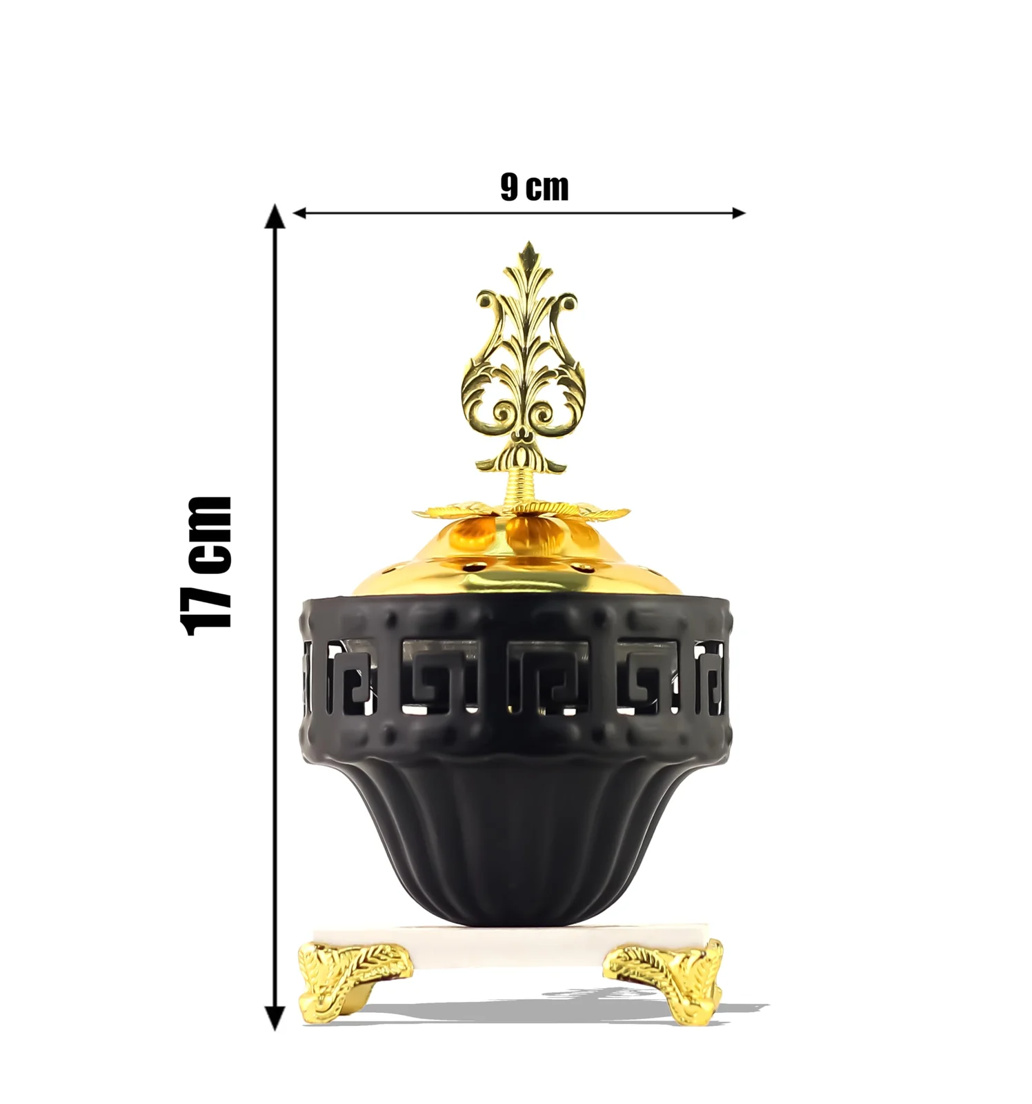 Mobigon Charcoal Incense Burner, Bakhoor Burner, Oud Frankincense Incense Burner, Vintage Arabic Burner, Suitable For Arabian Oud, Yoga, Spa and Aromatherapy, Office & Home Decor - Style 37
