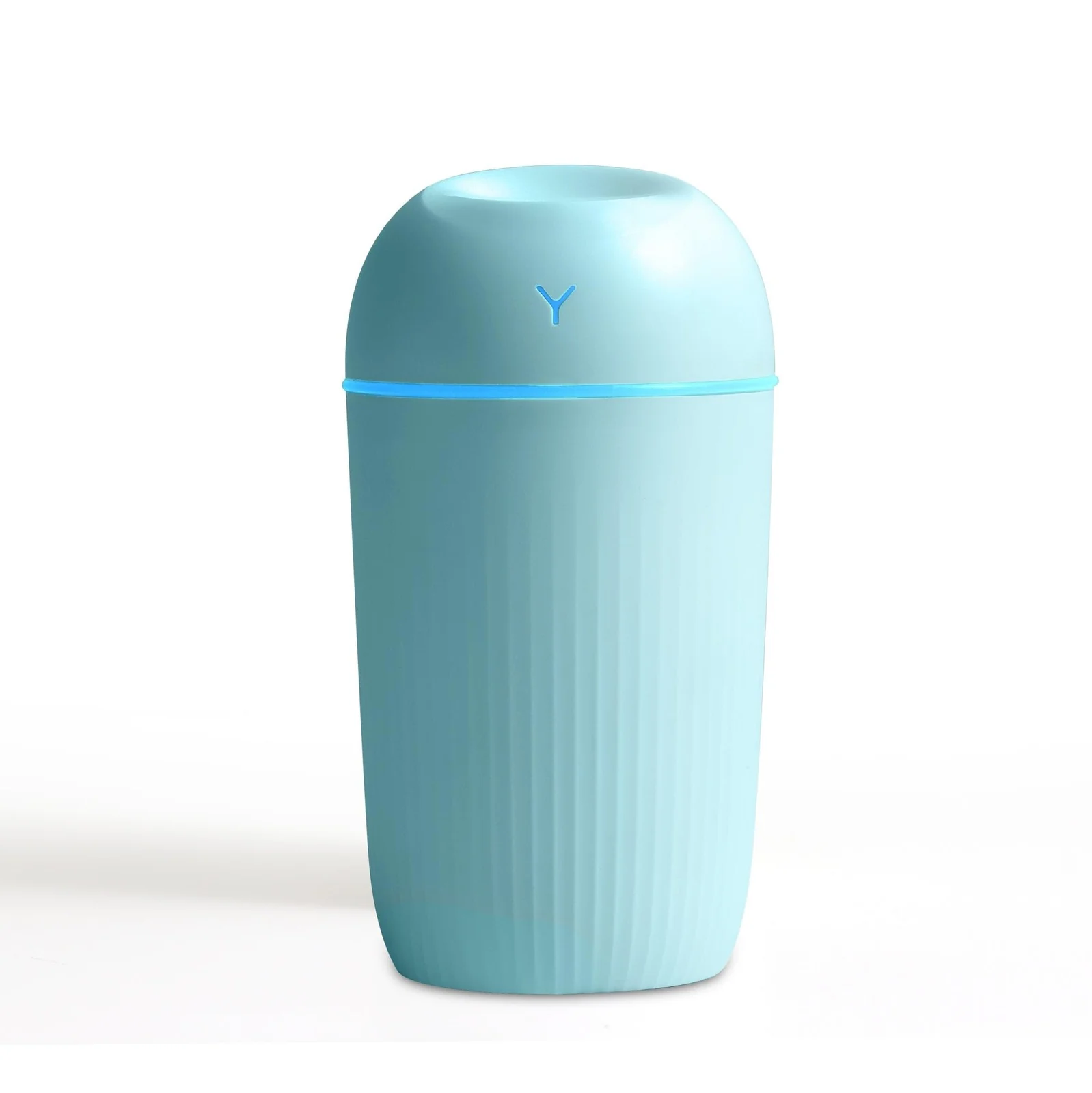 Mobigon Wood Cool Mist Ultrasonic Humidifier for Room Moisture, Aroma Diffuser for Home, 400ml Essential Oil Diffuser with 7 Colorful Night Light, Auto Shut-Off, Home, Office - Turquoise