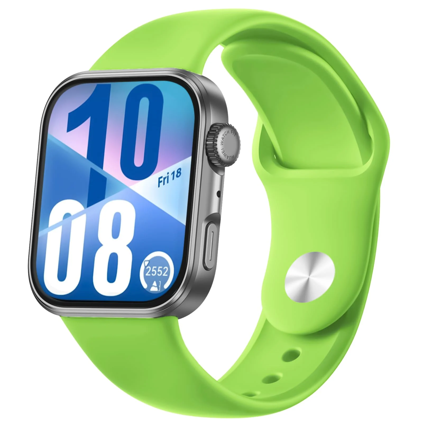 DL3 Mobilak Silicone Strap Compatible with Huawei Watch Fit 3 Strap for Men Women Breathable Soft Replacement Strap Adjustable Waterproof Sports Straps - Neon Green