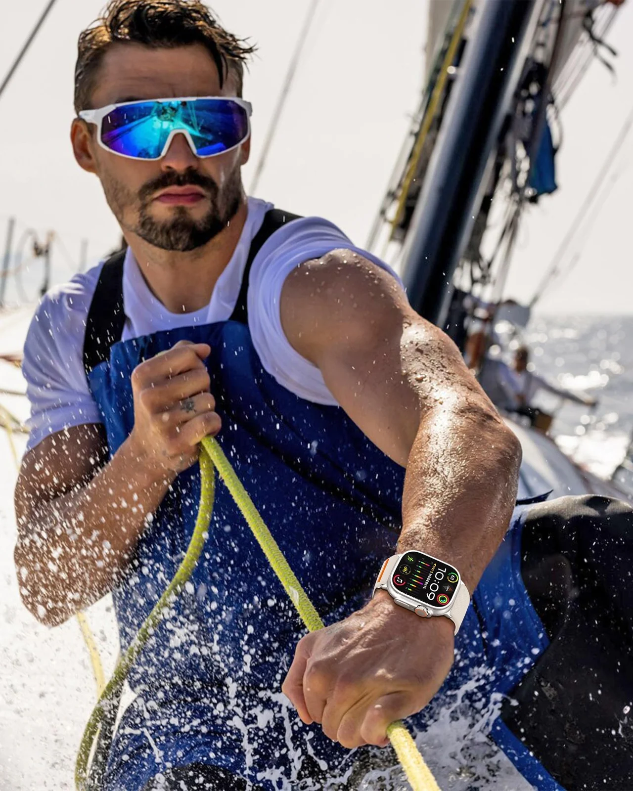 DL3 Mobilak Strap Compatible with Apple Watch Ultra/Ultra 2 Strap 49mm 46mm 45mm 44mm 42mm, Nylon Sport Band for iWatch Ultra SE Series 10 9 8 7 6 5 4 3 2 1, Men - Kashmir