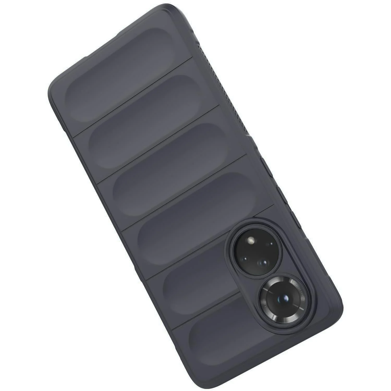 DL3 Mobilak Flexible Silicone and TPU Protective Case with Camera Protection for Honor 50 / Huawei Nova 9 - Dark Gray