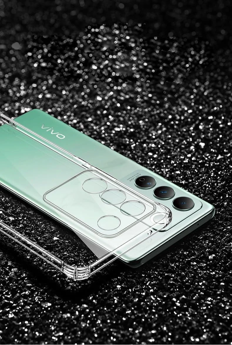 DL3 Mobilak Case Compatible with Vivo V29e, Cover Silicone Transparent TPU Gorilla Anti-shock Protector Camera Shockproof Corners - Clear