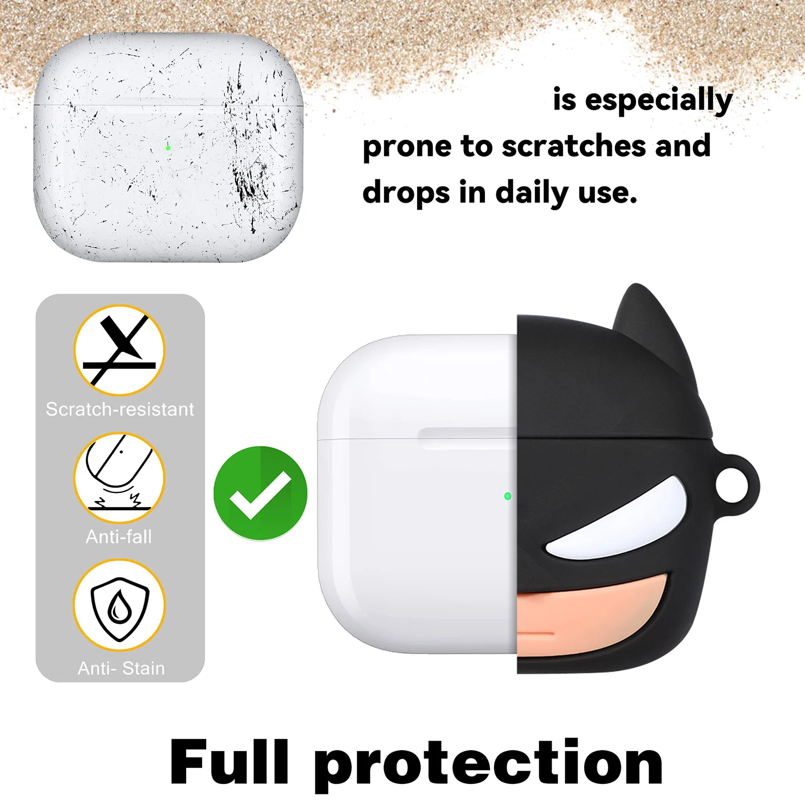 DL3 Mobilak For AirPods 3 Case Soft Silicone Shockproof Cover for Apple AirPods 3rd, New 3D Cute Cartoon Creative Fun Case Skin with Keychain Design for Air pods 3rd Charging Case - Style 16