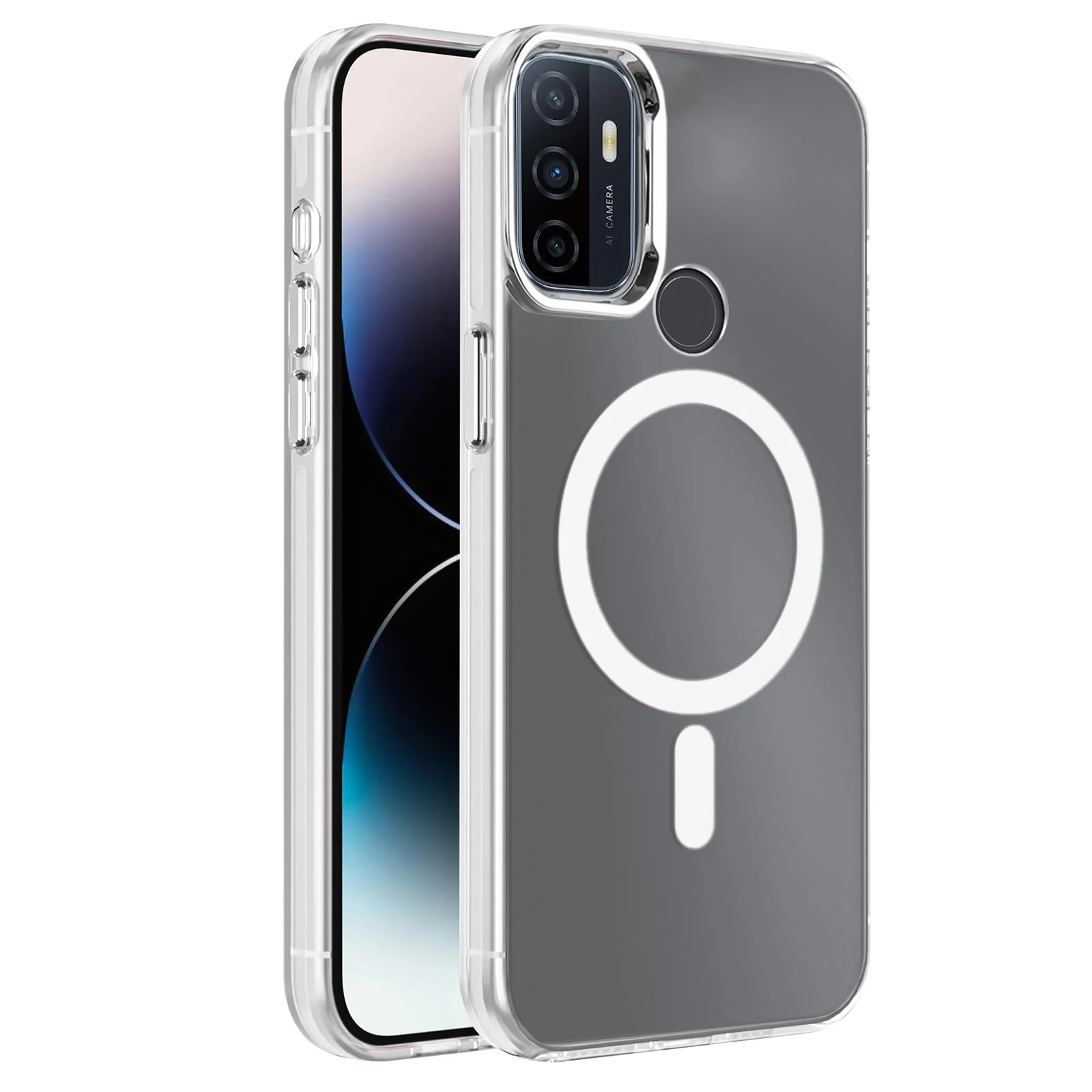 DL3 Mobilak Case For OPPO A53 | OPPO A53s Case Crystal [Not Compatible with MagSafe] Soft TPU Gel Case Flexible Silicone Anti-Scratch TPU Cover - Clear