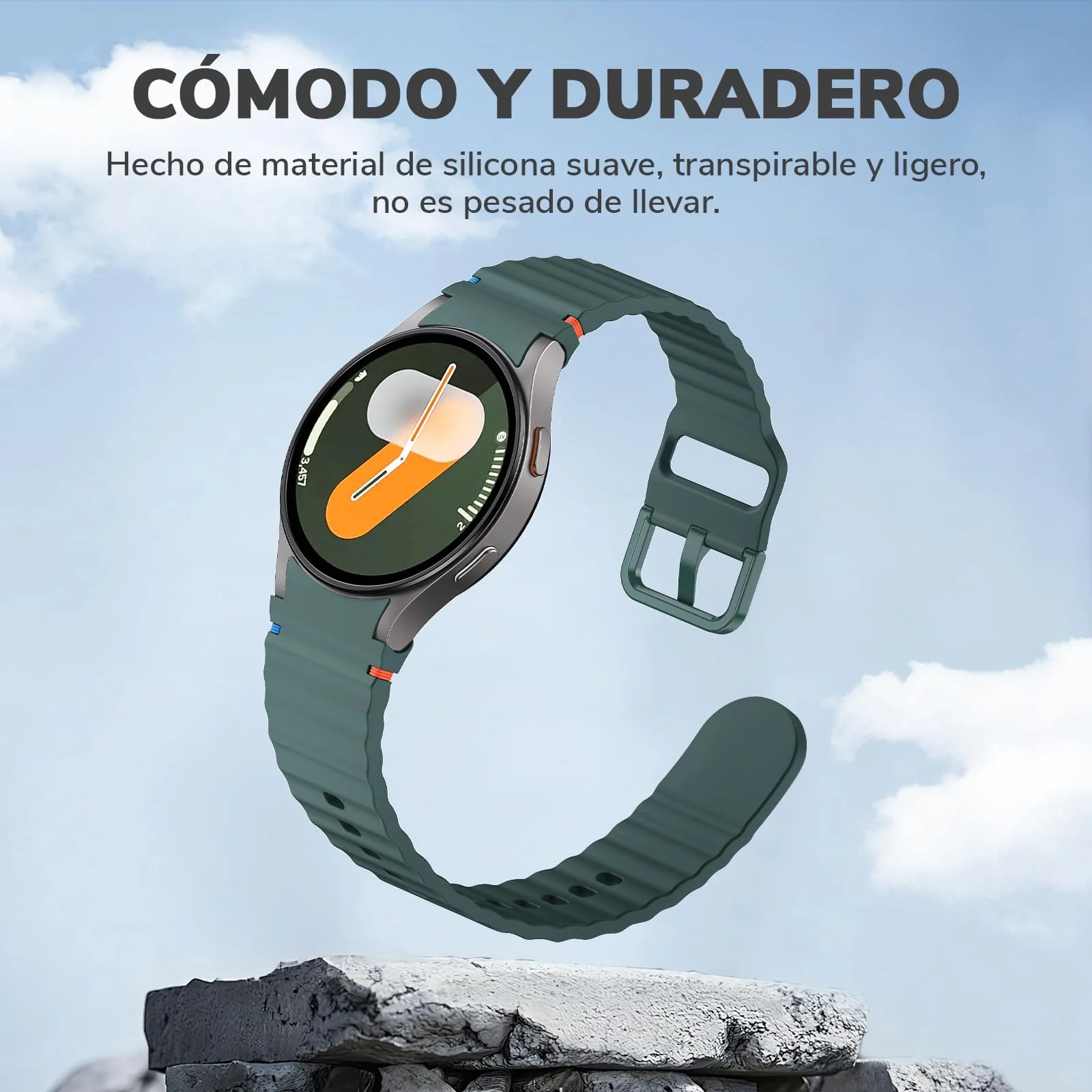 DL3 Mobilak Silicone Sport Band 22MM Strap For Xiaomi Redmi Watch 5 Actie/5 Lite/Samsung Galaxy Watch 3 45mm/Watch 46mm/Gear S3/Huawei watch GT5 GT4 GT3 GT2 GT 46MM/GT2E/GT3 Pro GT 5 Pro - Olive