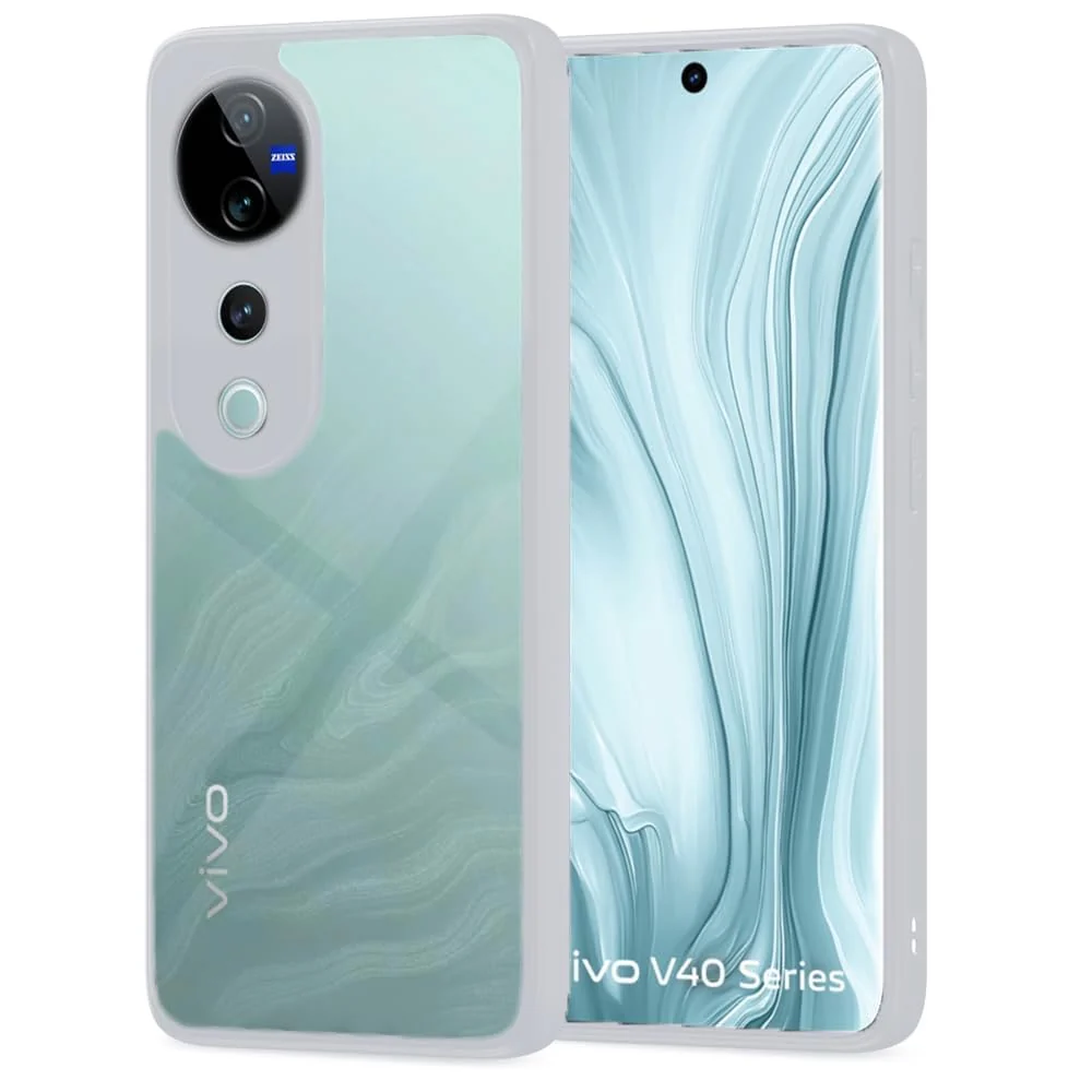 DL3 Mobilak Clear PC and TPU Protective Case for vivo V40 5G / V40 Pro 5G / vivo S19 Pro with Camera Protection and Military-Grade Protection - Gray