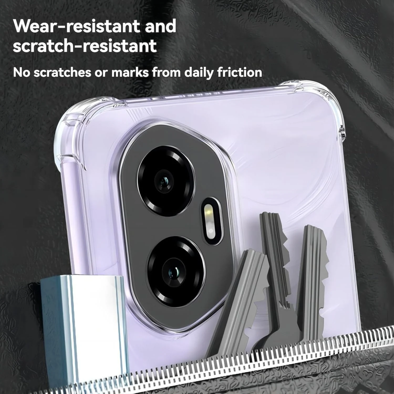 DL3 Mobilak Clear TPU Protective Case for Honor 300 with Camera Protection and Shockproof Design - Clear