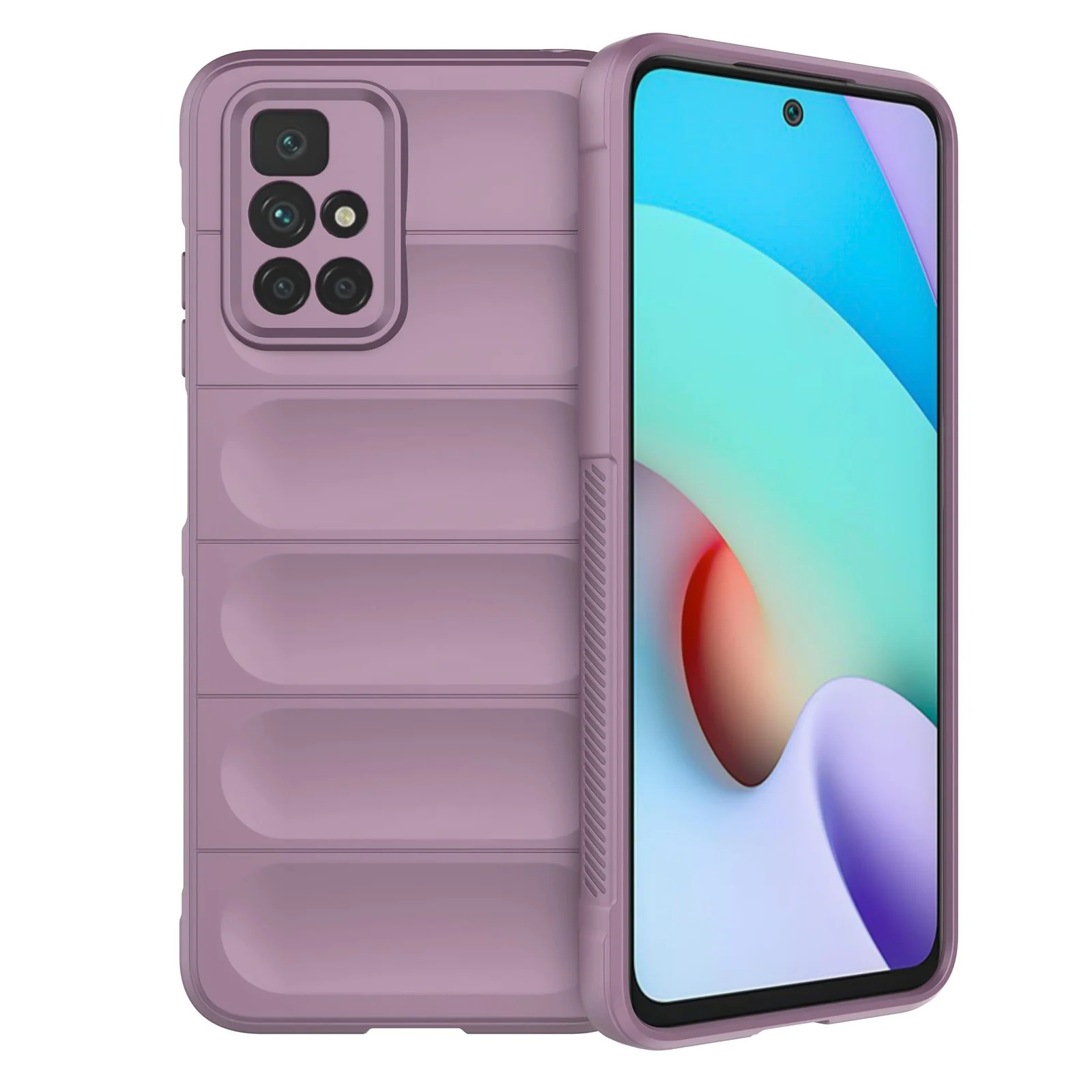 DL3 Mobilak Flexible Silicone and TPU Protective Case with Camera Protection for Xiaomi Redmi 10 4G / Redmi 10 2022 - Purple