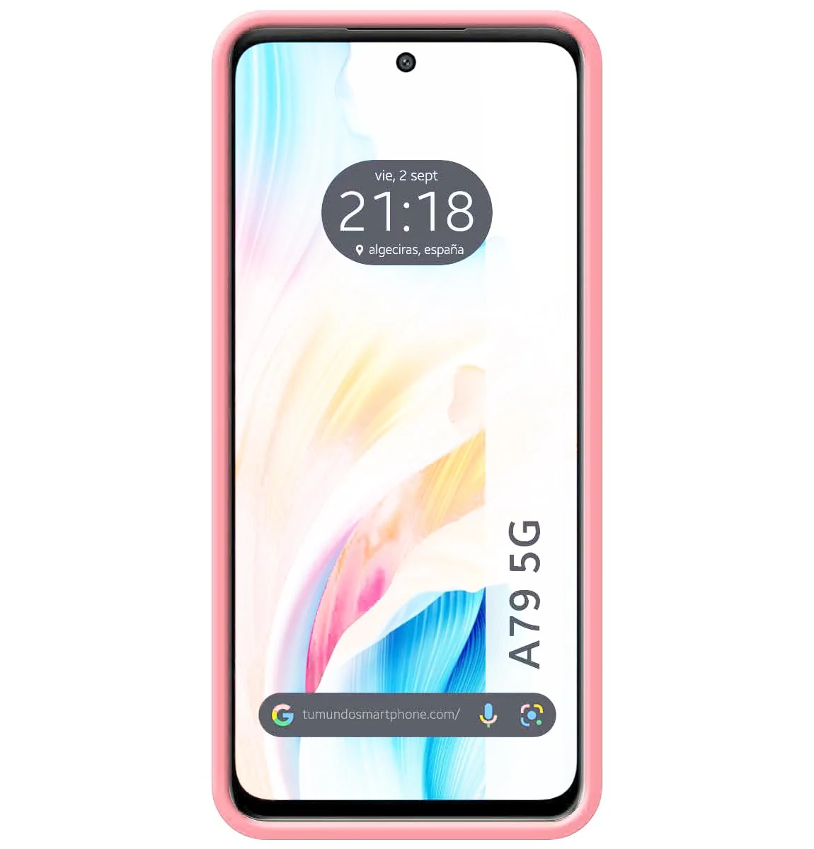 DL3 Mobilak Liquid Silicone Case for OPPO A79 5G, Shock-absorbing protection, Scratch-resistant surface, Soft microfiber lining - Pink