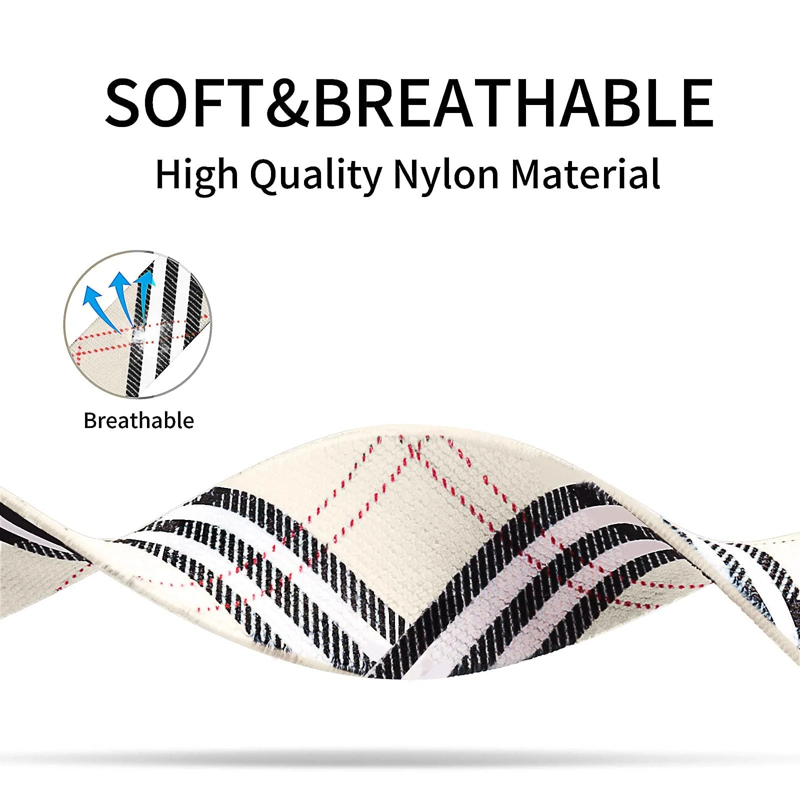 DL3 MOBILAK Nylon Solo Loop Stretchy Straps For Apple Watch Band 49mm 45mm 44mm 42mm 41mm 40mm 38mm, Elastic Wristbands for Series 8 9 Ultra 7 6 5 4 3 2 1 (Grid Pattern, 38MM/40MM/41MM)