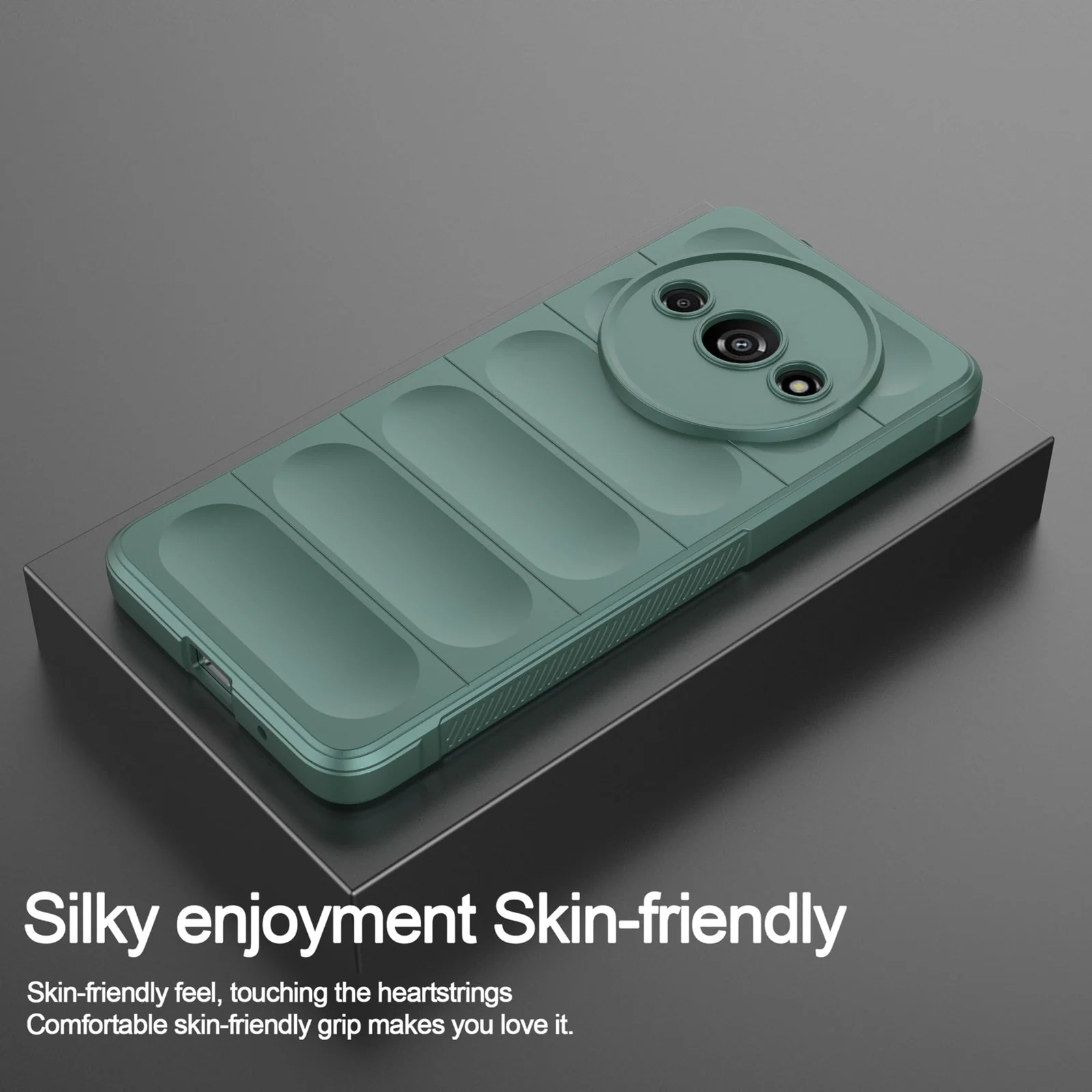 DL3 Mobilak Soft Silicone Protective Case for Xiaomi Redmi A3 with Camera Protection and Shockproof Design - Green