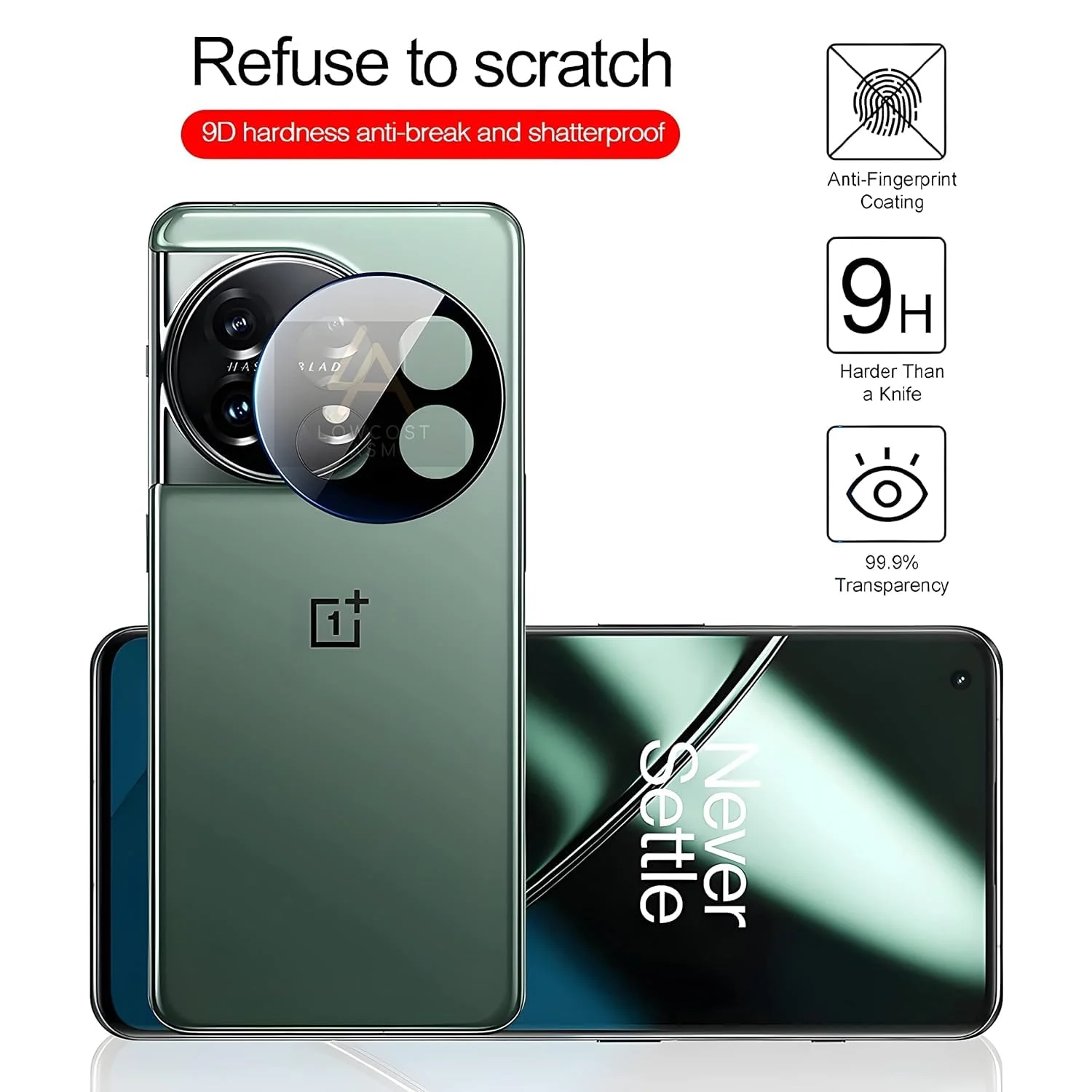 DL3 Mobilak OnePlus 11 5G Camera Protector Tempered Glass Screen Protector HD [Full Coverage][Anti-Scratch] Drop Protection Ultra Clear/Thin Lens Protector Case - Black
