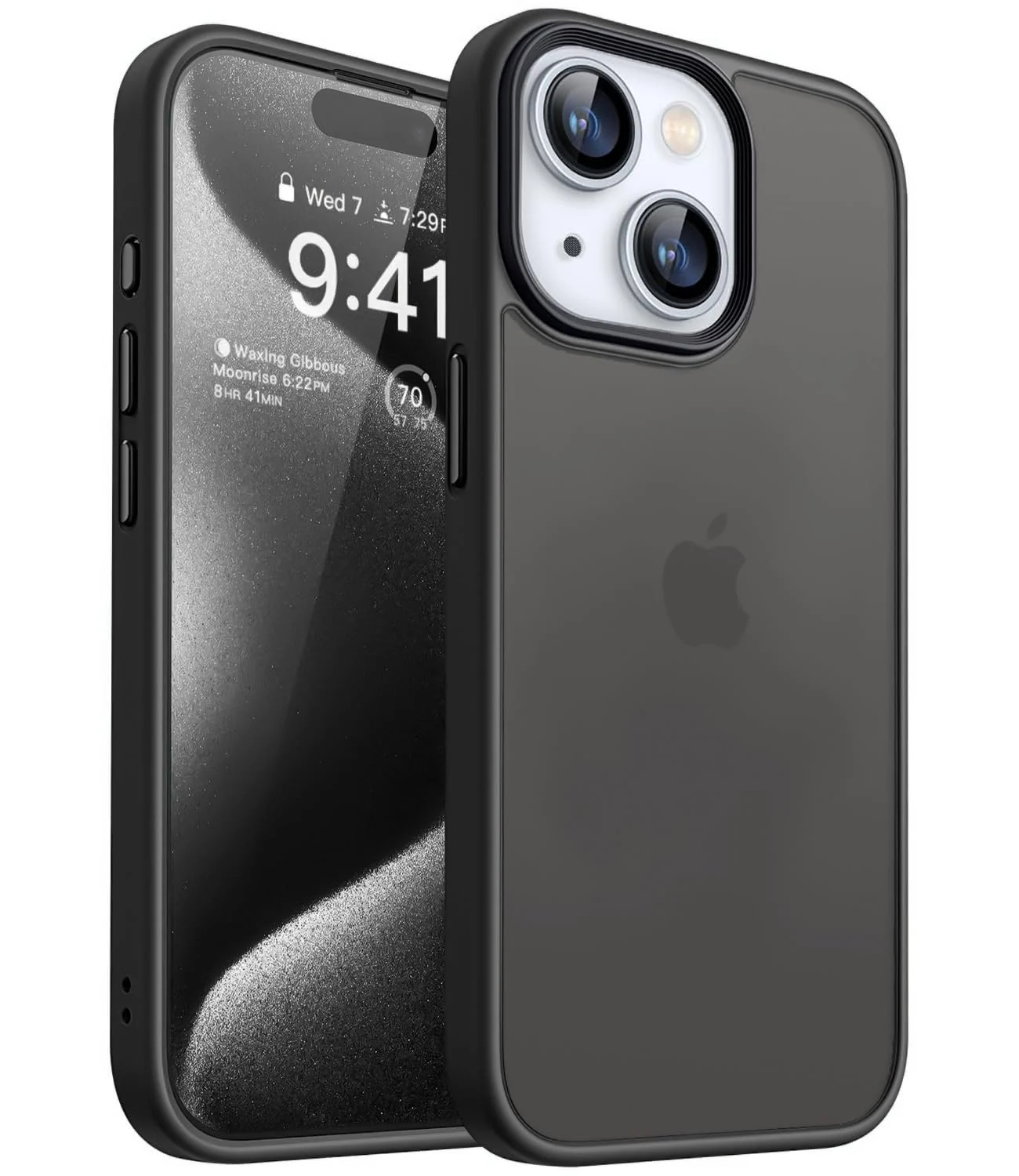 Dl3 Mobilak Matte Case for iPhone 13/iPhone 14 6.1-Inch, Shockproof Drop Protection, Frosted Translucent Matte Back Phone Cover, Anti-Fingerprint (Desert Brown)
