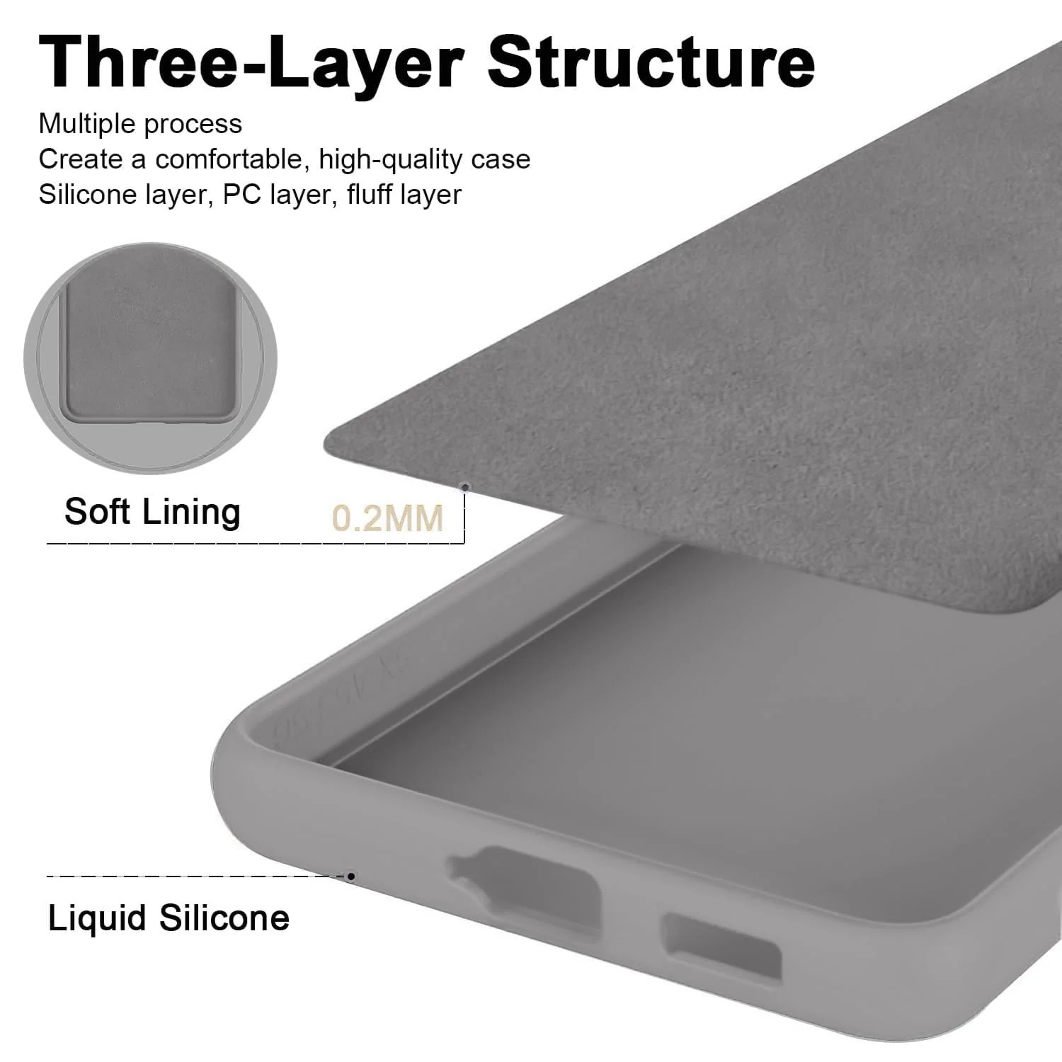 DL3 Mobilak realme 13 5G/realme 12 5G/realme 12X 5G Case, Soft Flexible Liquid Silicone Gel Rubber Bumper Cover, Full Body Shockproof Protective Phone Case - Gray