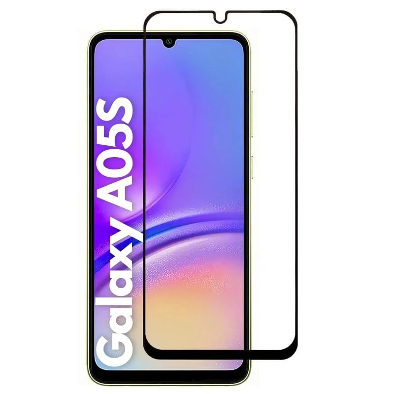 DL3 Mobilak 5D Full Glass Screen Protector For Samsung Galaxy A05s / A05 5D. Black Frame - Clear