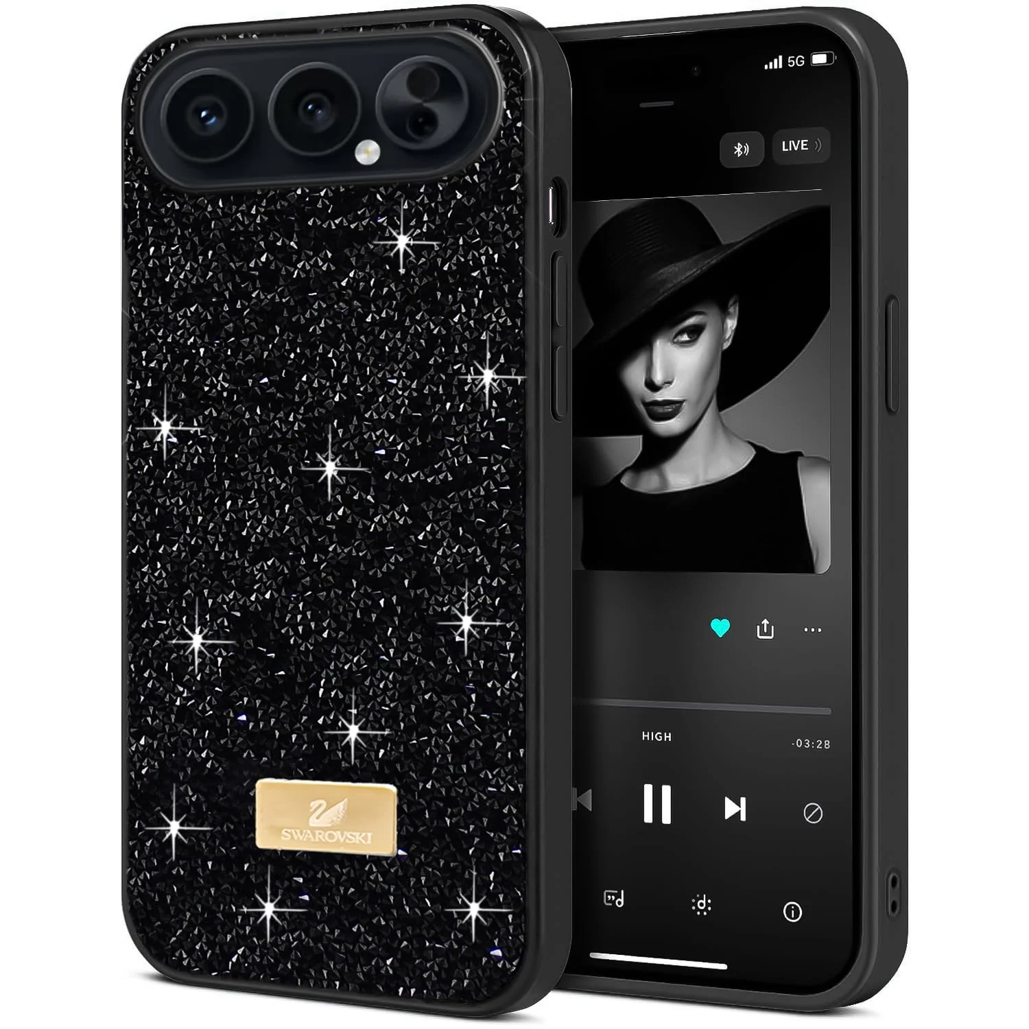 DL3 Mobilak Glitter Protective Case for Honor 500 Pro, Supports wireless charging, Shock-absorbing protection, Scratch-resistant surface