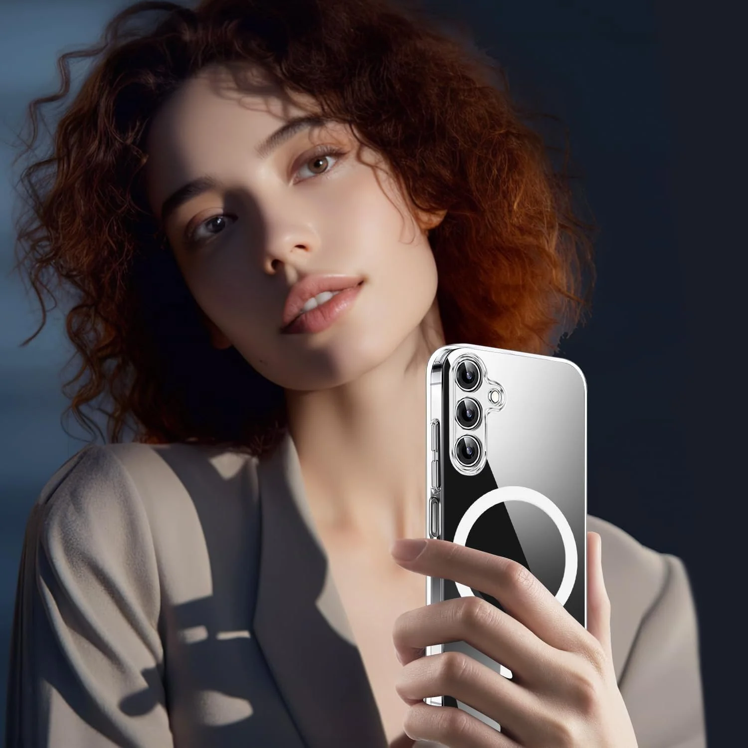 DL3 MOBILAK for Samsung Galaxy A16 5G/4G Case Clear [Compatible with MagSafe] Slim Magnetic Clear Bumper Case