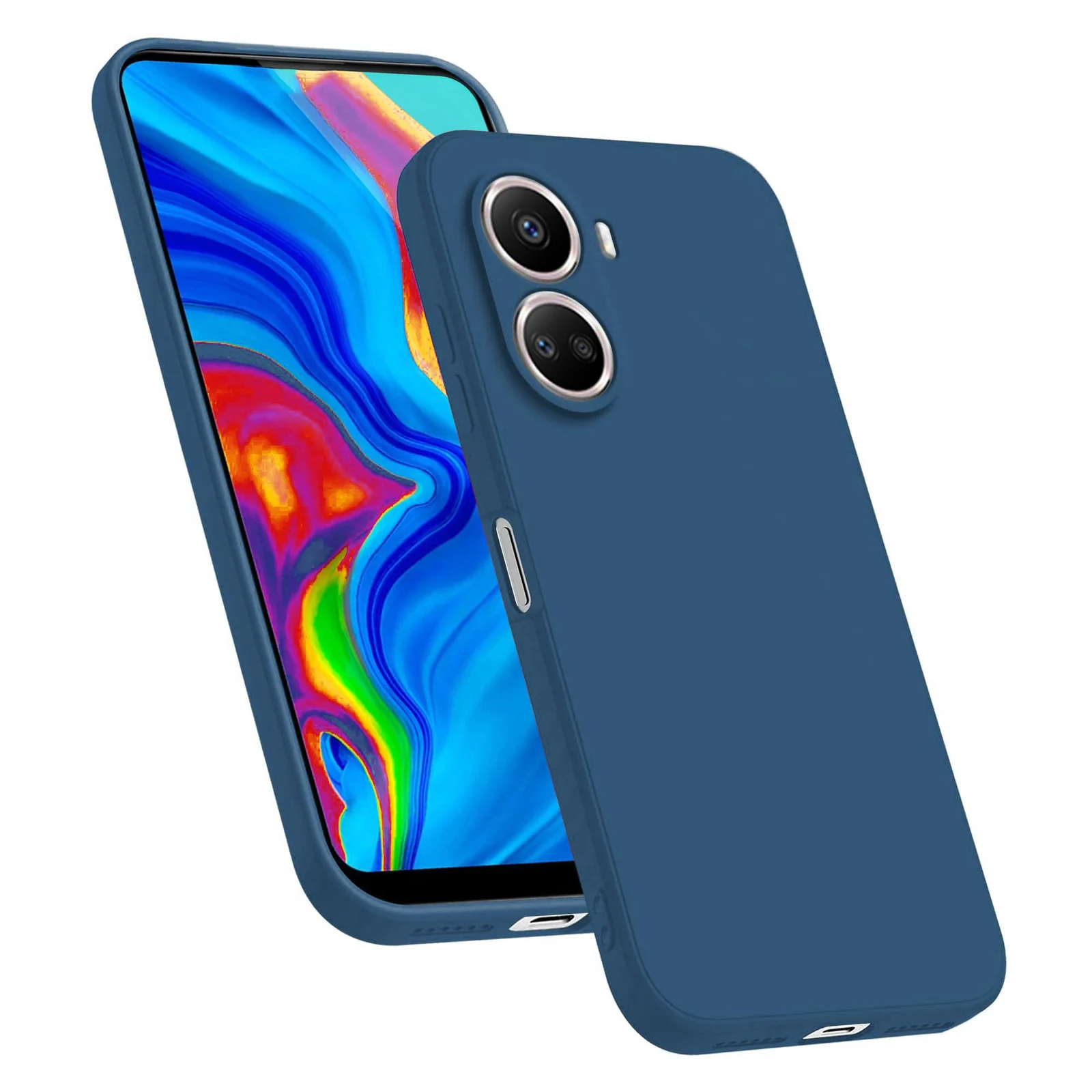 DL3 Mobilak Silicone Protective Case for Huawei nova 10 SE, Shock-absorbing protection, Scratch-resistant surface, Soft microfiber lining - Royal Blue